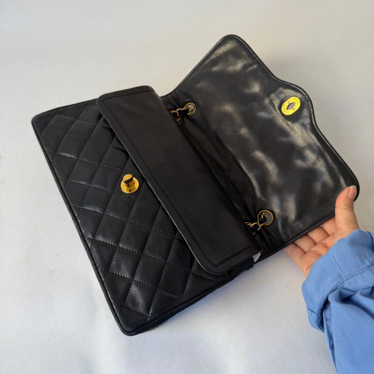 Chanel 1969 Paris Exclusive Two Tone Classic Double Flap