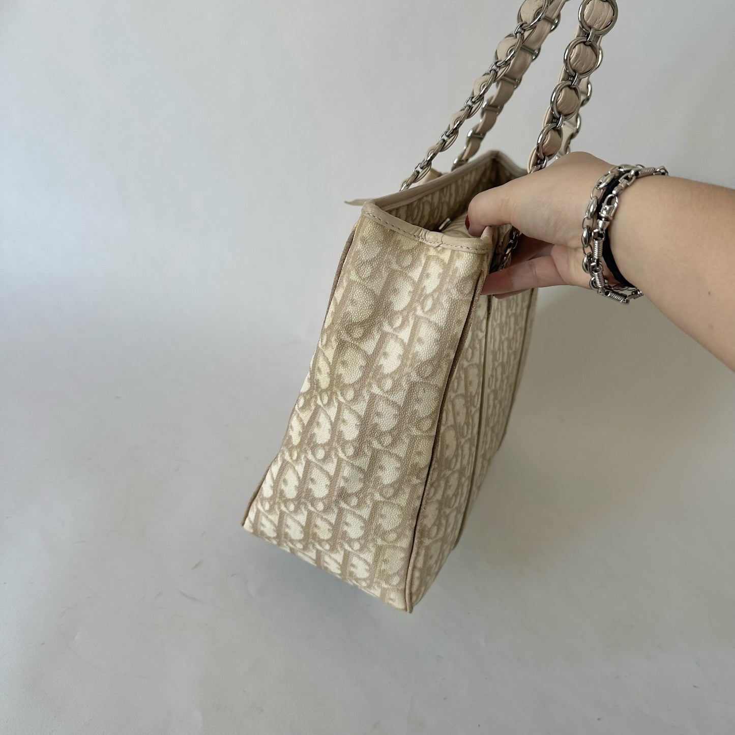Christian Dior Trotter Romantique Bow Detail Tote Bag