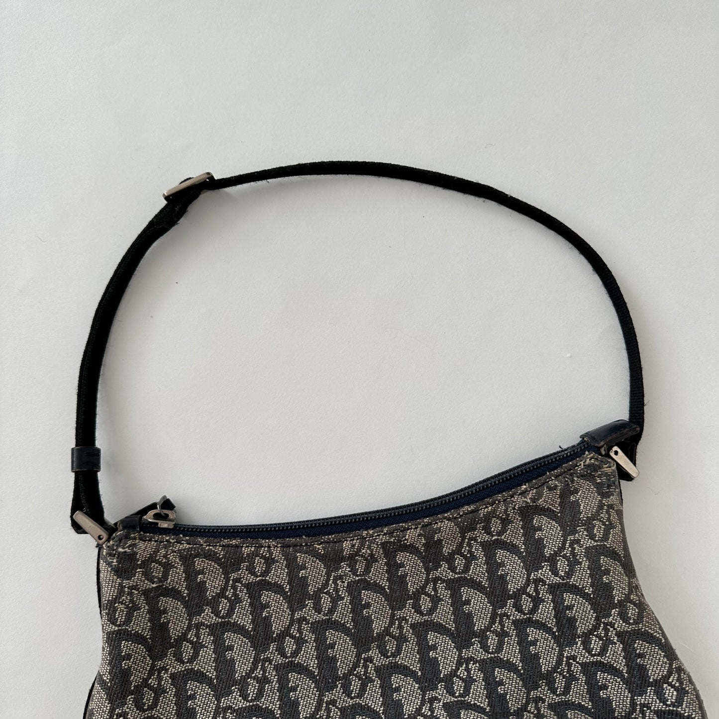 Christian Dior Navy Trotter Monogram Pochette Bag