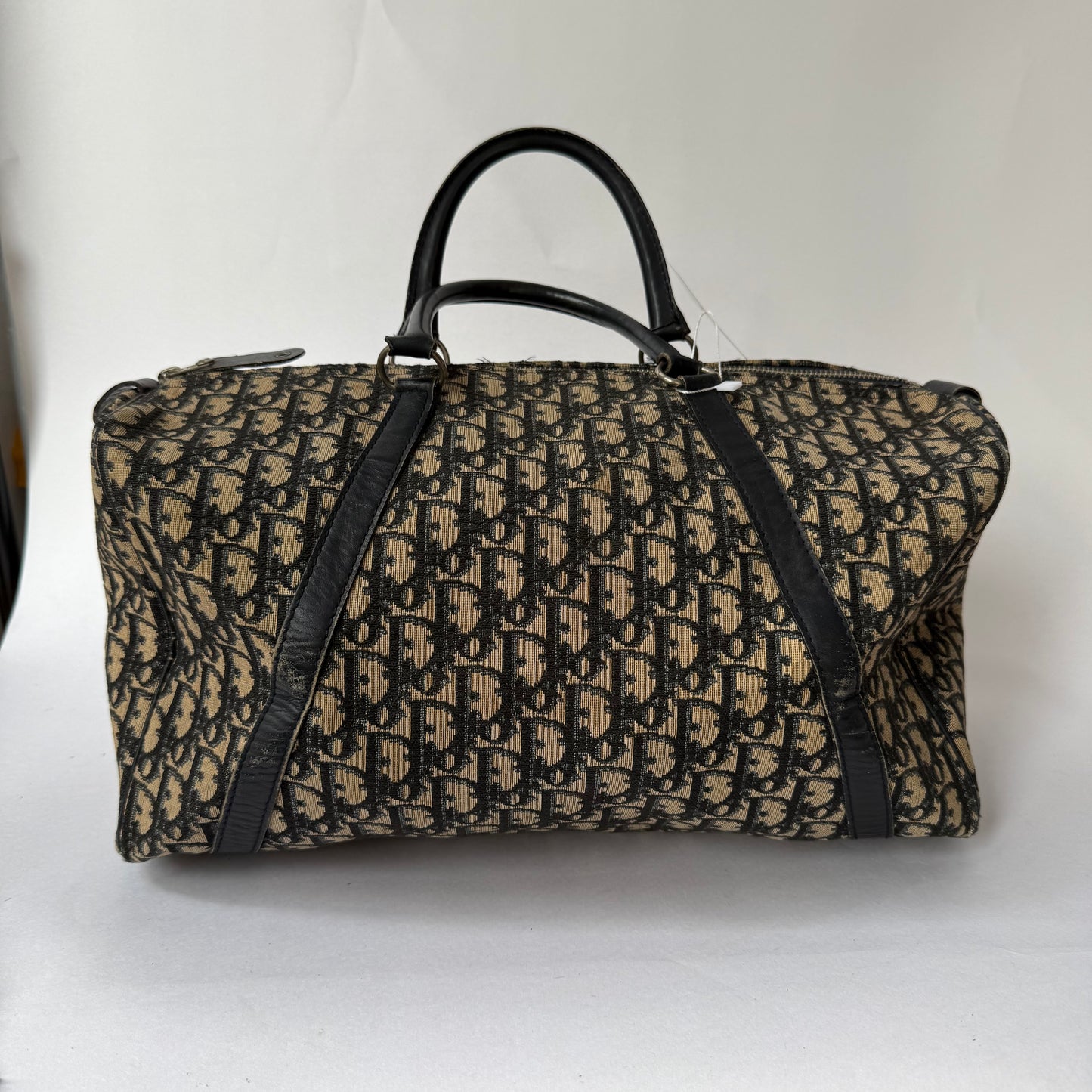 Christian Dior Navy Trotter Large Weekender Boston Bag