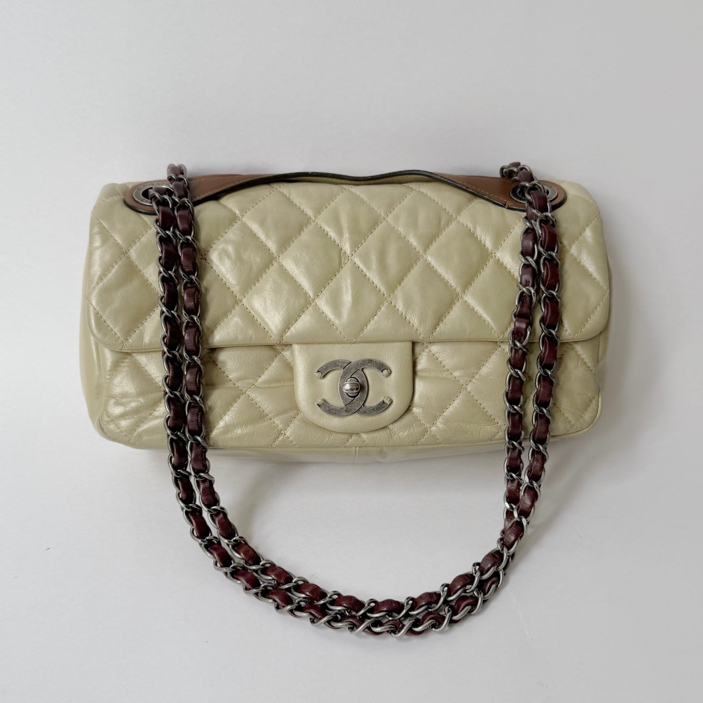 Chanel Iridescent Cream ‘In The Mix’ Matelasse 2-Way Flap
