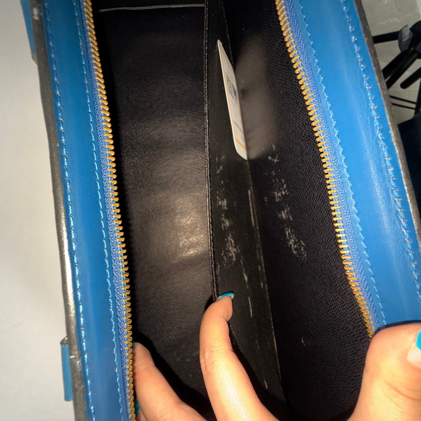 Louis Vuitton Toledo Blue Epi Sac Triangle Bag
