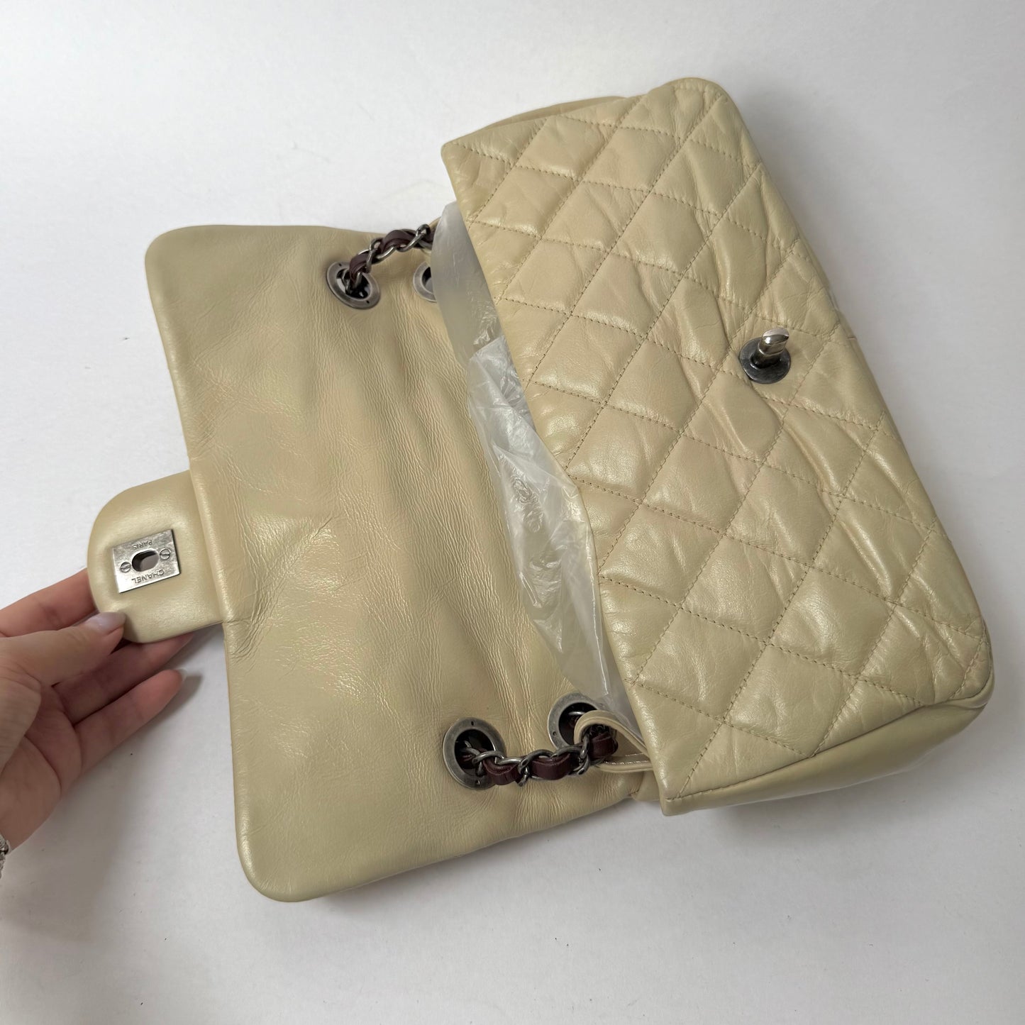 Chanel Iridescent Cream ‘In The Mix’ Matelasse 2-Way Flap