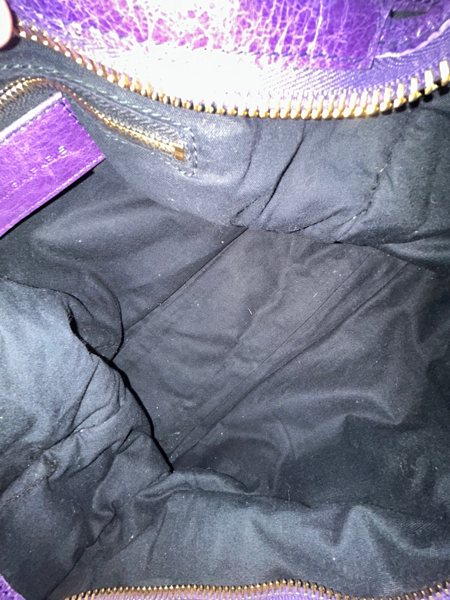 RARE Balenciaga Purple Giant Gold Hardware City Bag