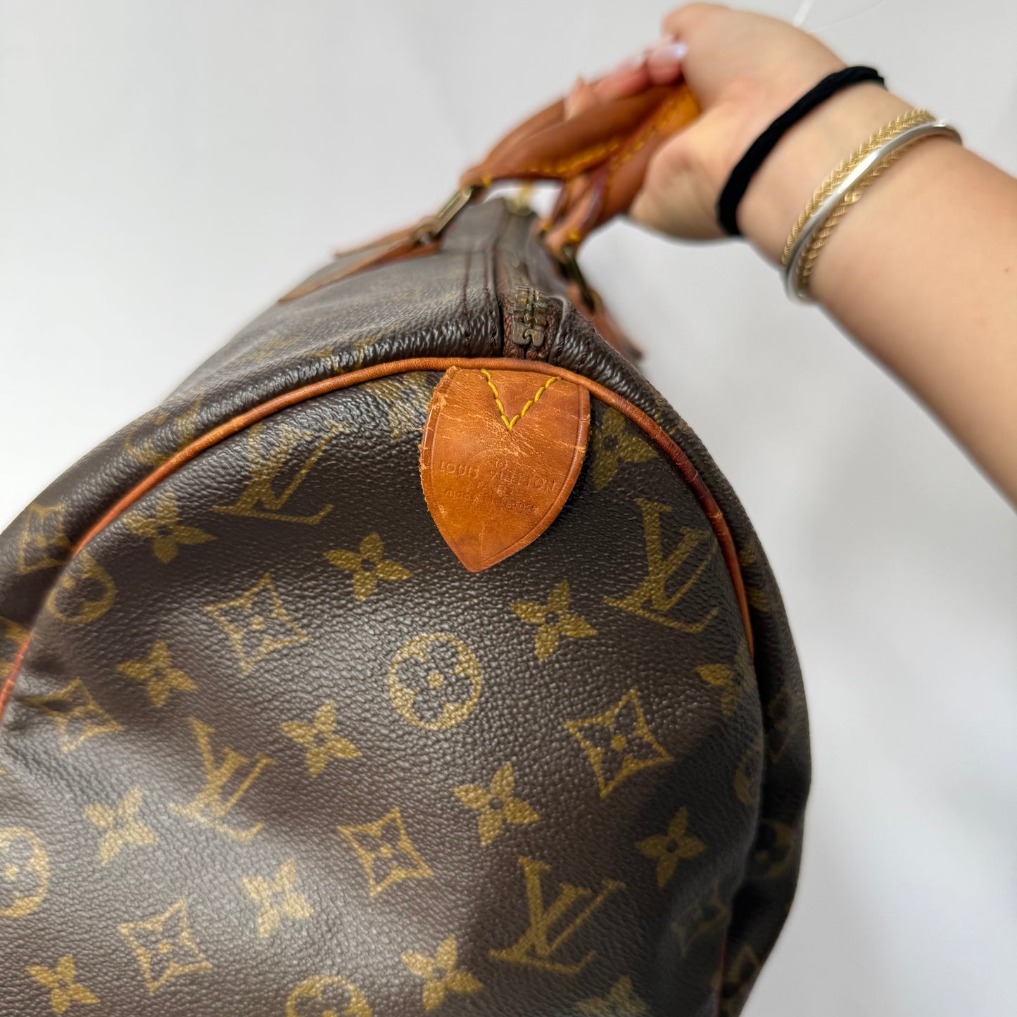 Louis Vuitton Classic Monogram Large Speedy 40 Boston Bag