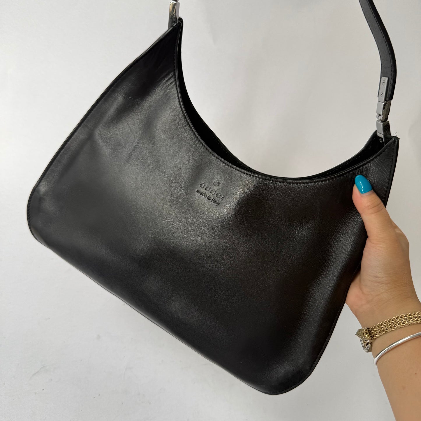 Gucci Black Leather Shoulder Bag