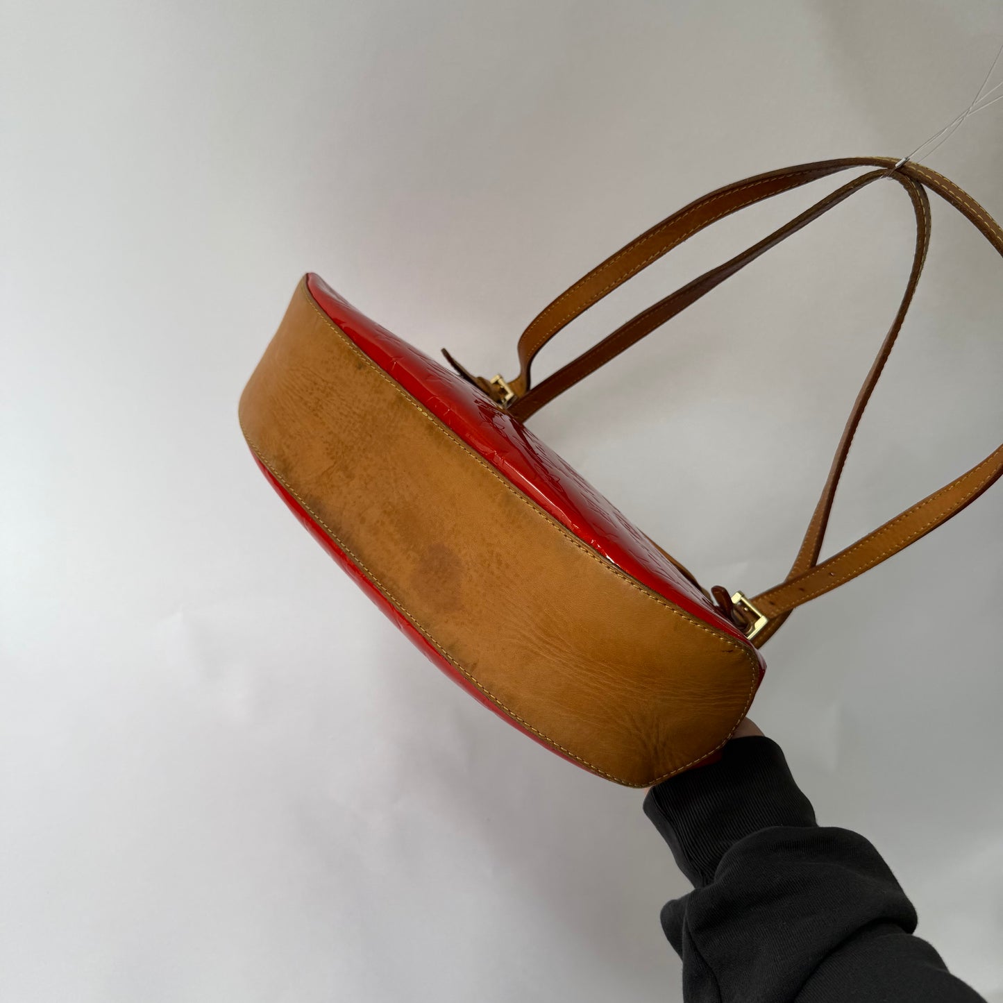 Louis Vuitton Red Vernis Biscayne Bay GM Bag Rouge