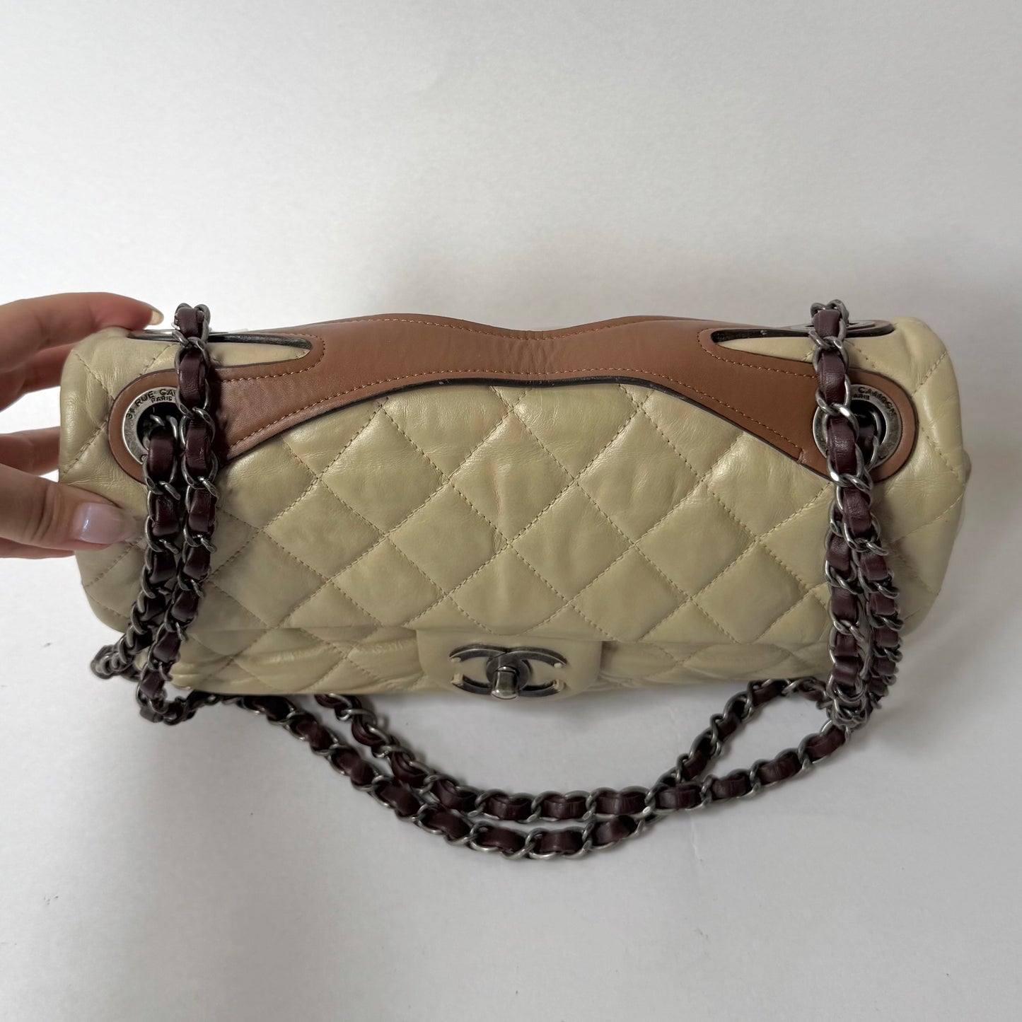 Chanel Iridescent Cream ‘In The Mix’ Matelasse 2-Way Flap