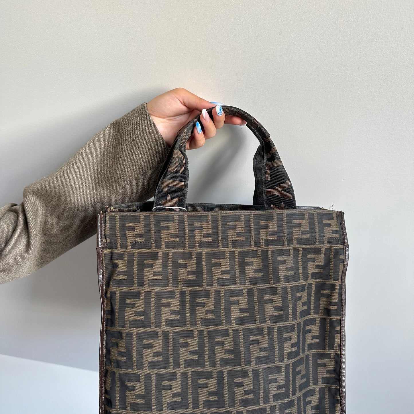 Fendi Zucca Monogram Foldable Tote Bag