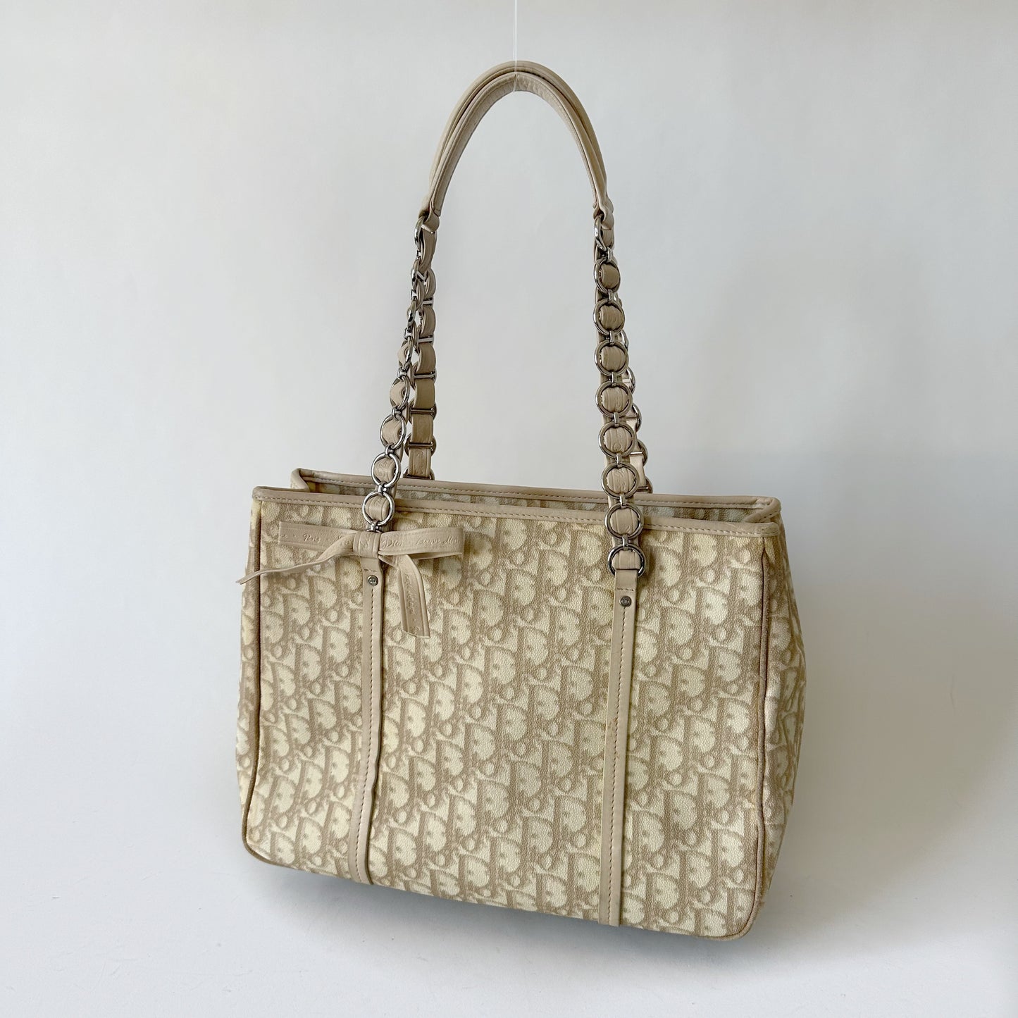 Christian Dior Trotter Romantique Bow Detail Tote Bag