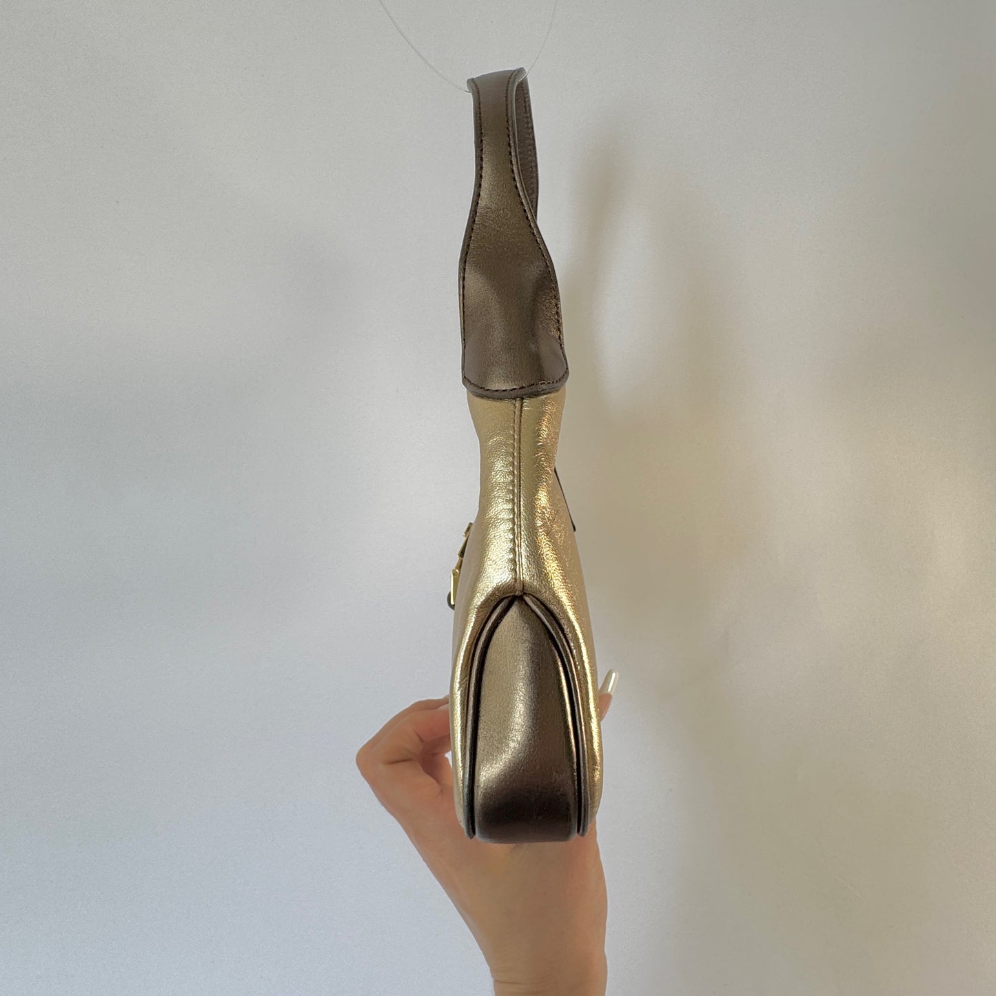 Gucci Gold Lambskin Mini Jackie Piston Lock Bag