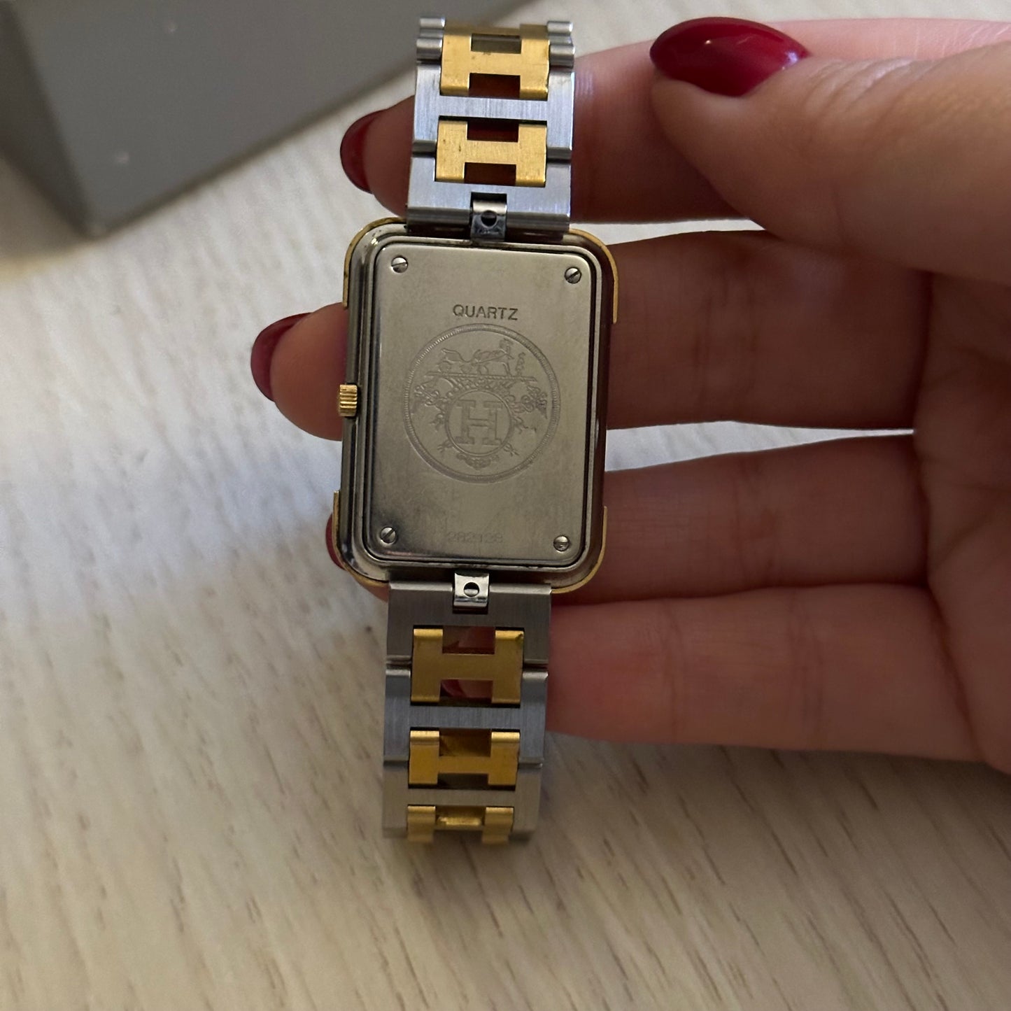 Hermes Unisex Two-Tone White Dial Croisiere Watch