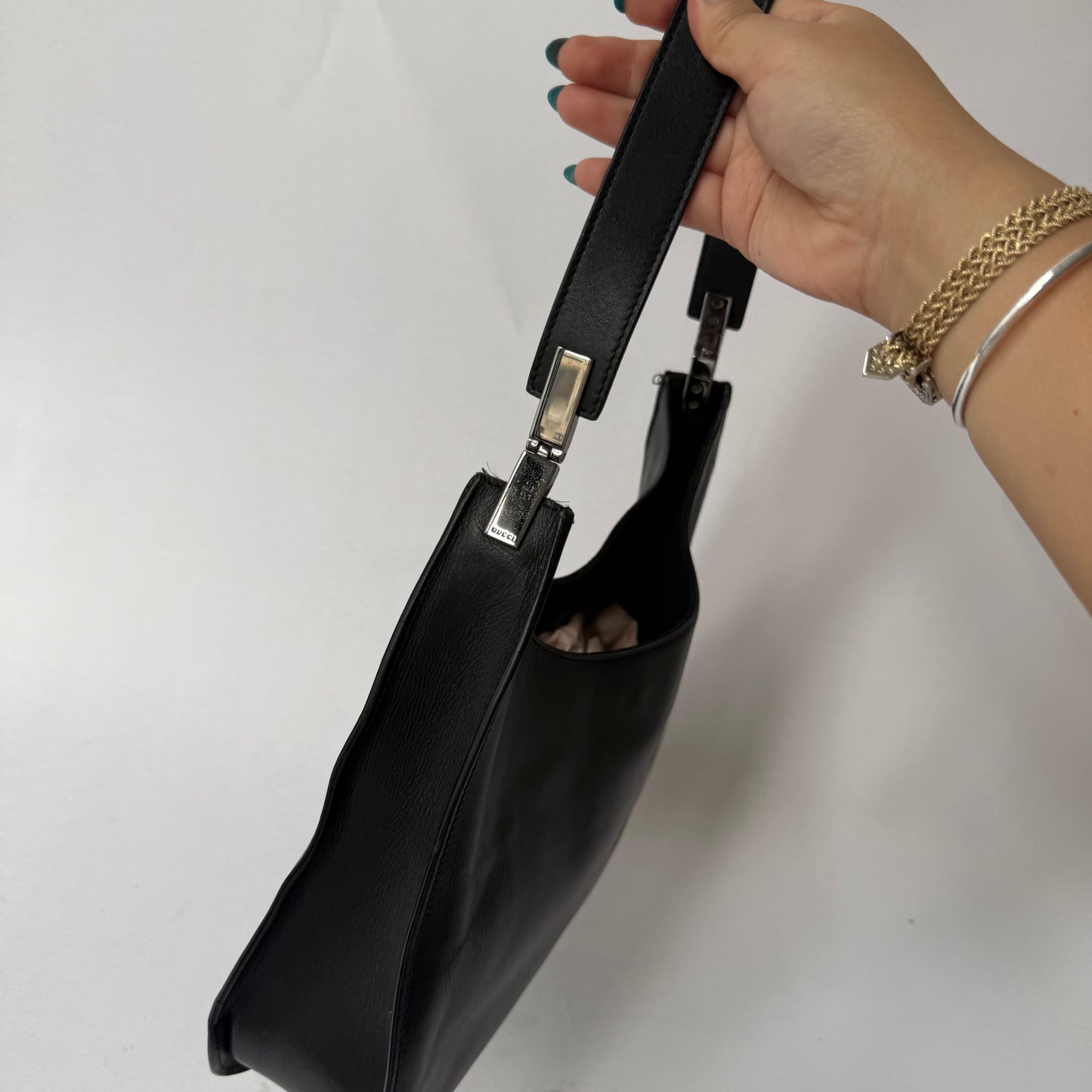 Gucci Black Leather Shoulder Bag