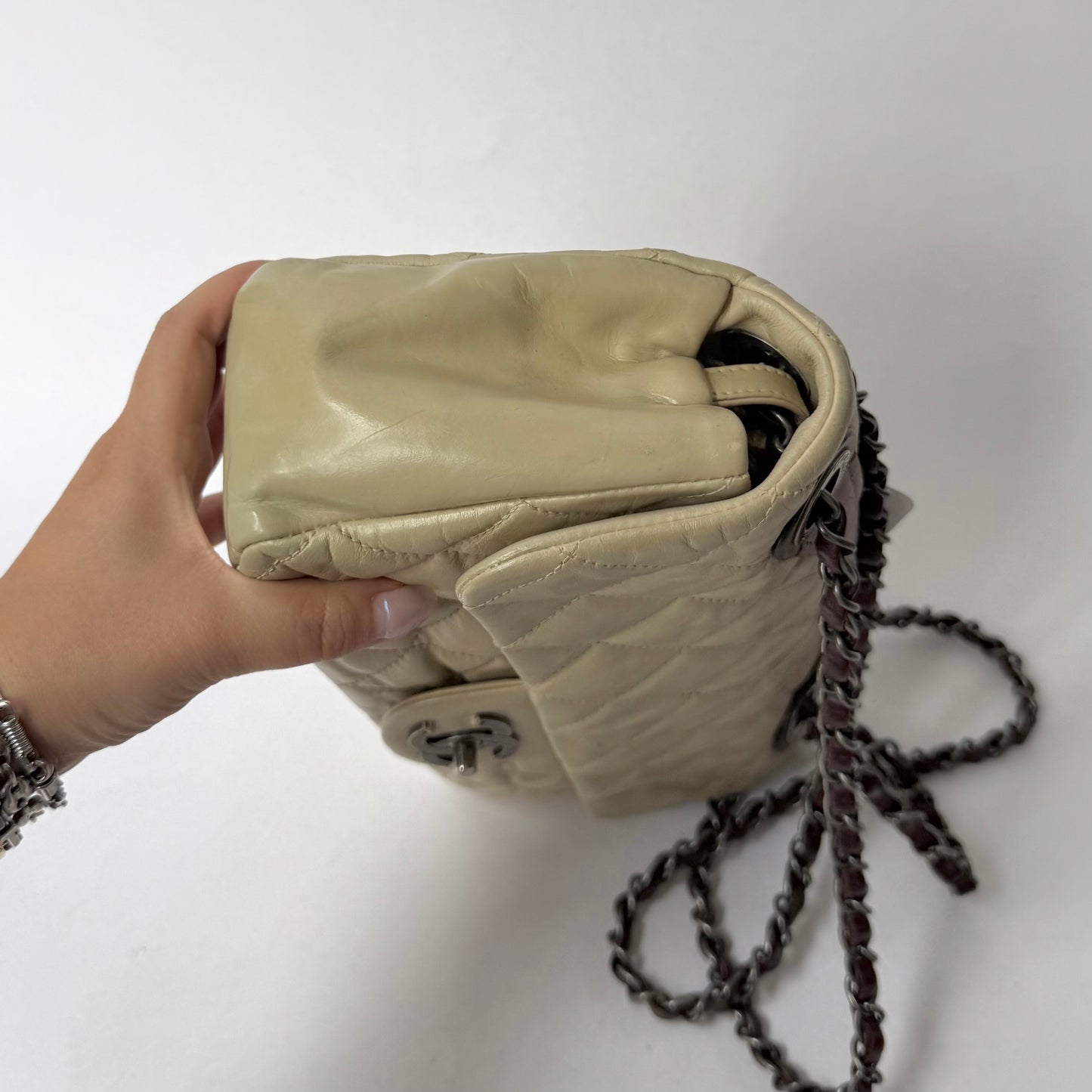 Chanel Iridescent Cream ‘In The Mix’ Matelasse 2-Way Flap
