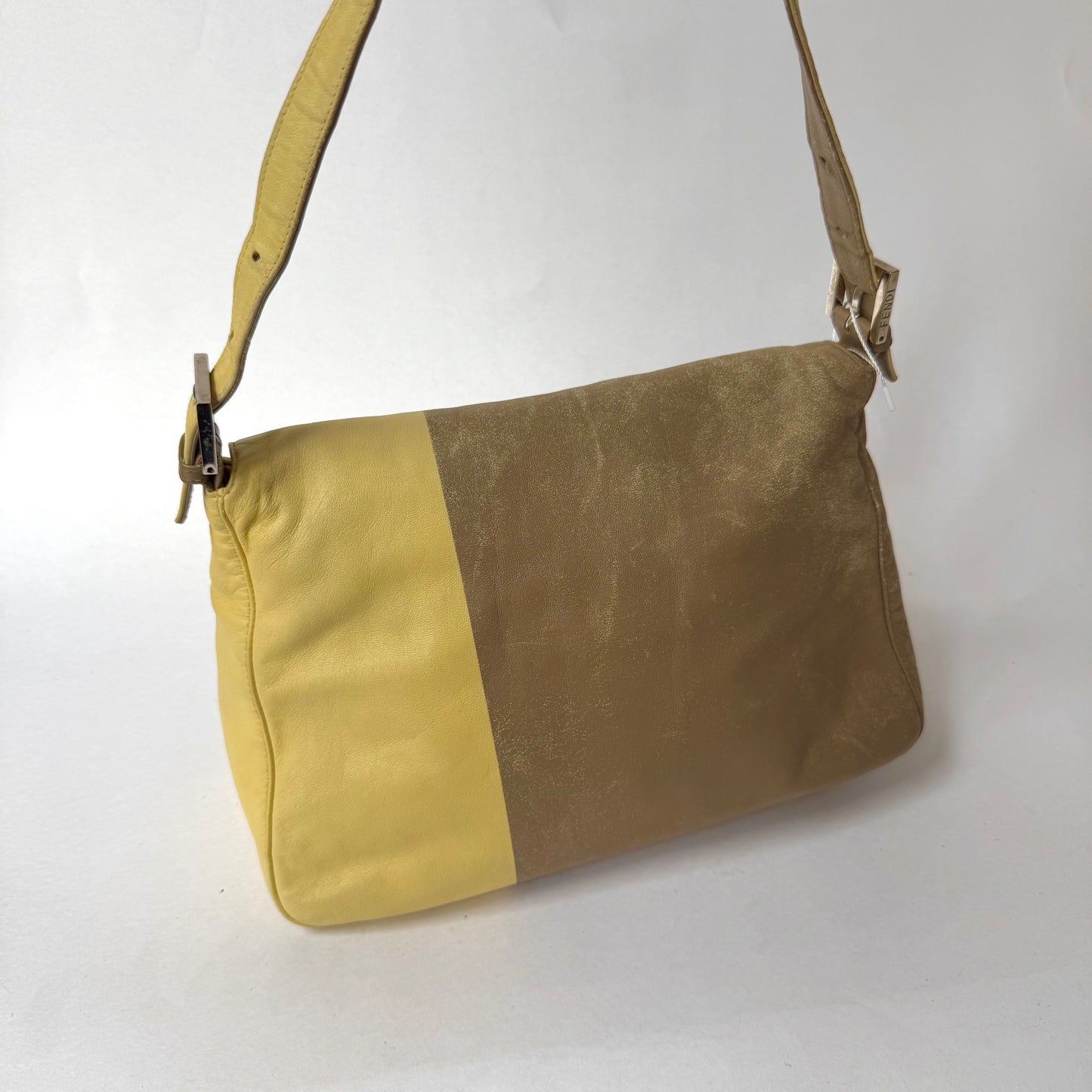 Fendi Colorblock Yellow/Brown Mama Baguette