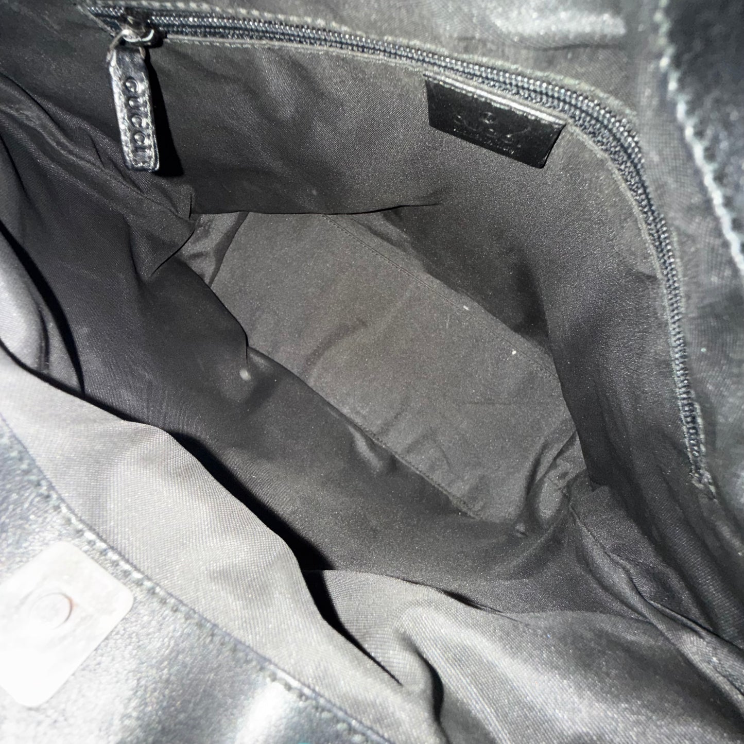 Gucci Black Monogram Canvas Pocket Shoulder Bag