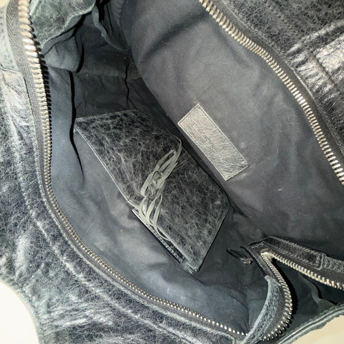 Balenciaga Black Moto Style Jumbo Tote Bag