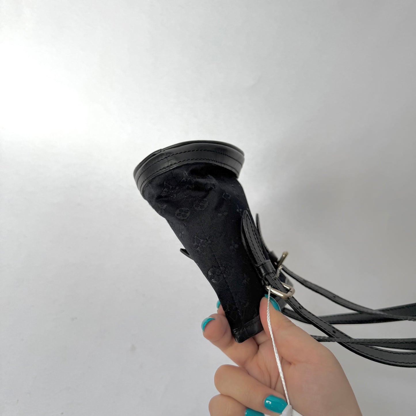 Louis Vuitton Black Monogram Minilin Satin Monogram Minu Bucket Bag