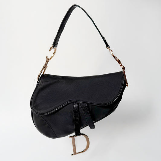 Christian Dior Limited Edition Rose Gold Hardware Saddle Bag