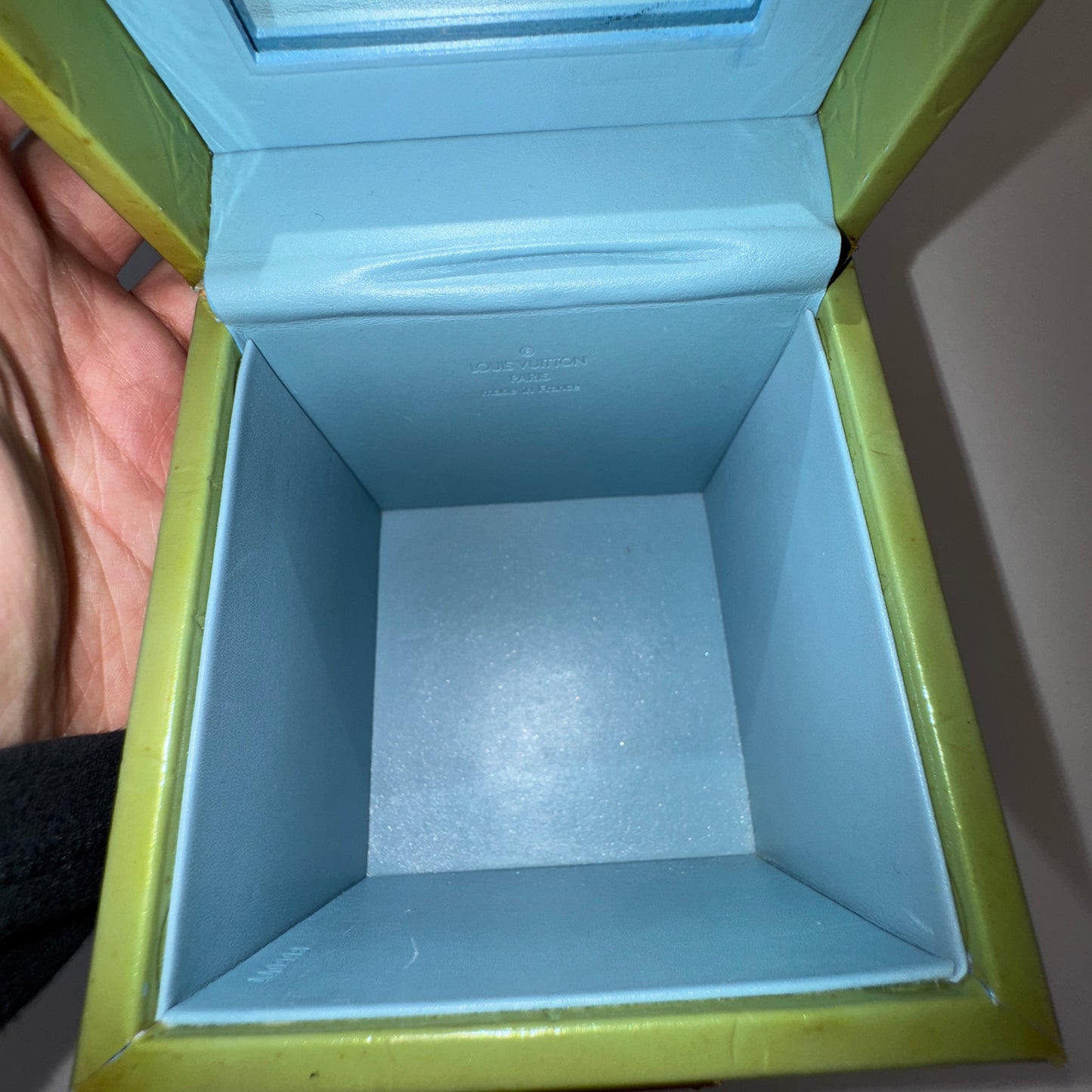 Louis Vuitton Green Vernis Bleeker Box Top Handle Bag