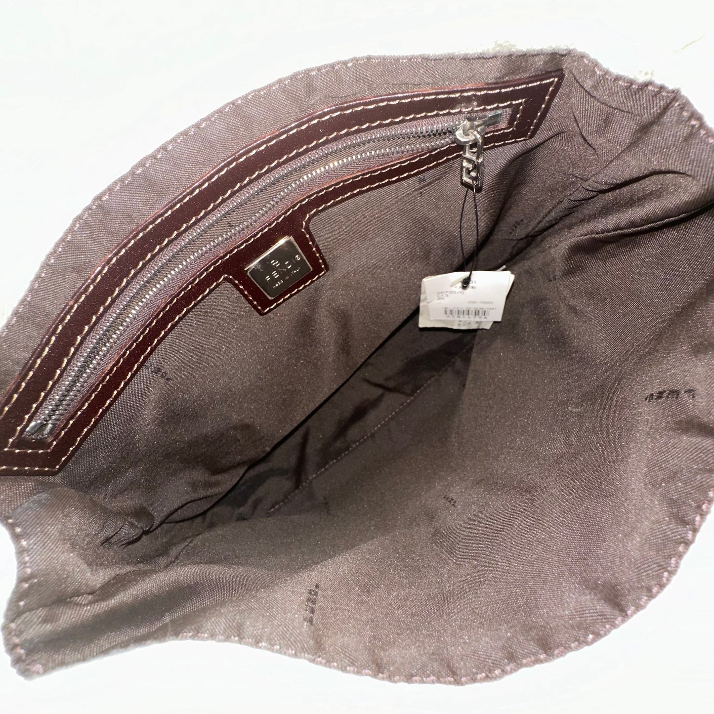 Fendi Squared Large Baguette Zucca Cream Monogram