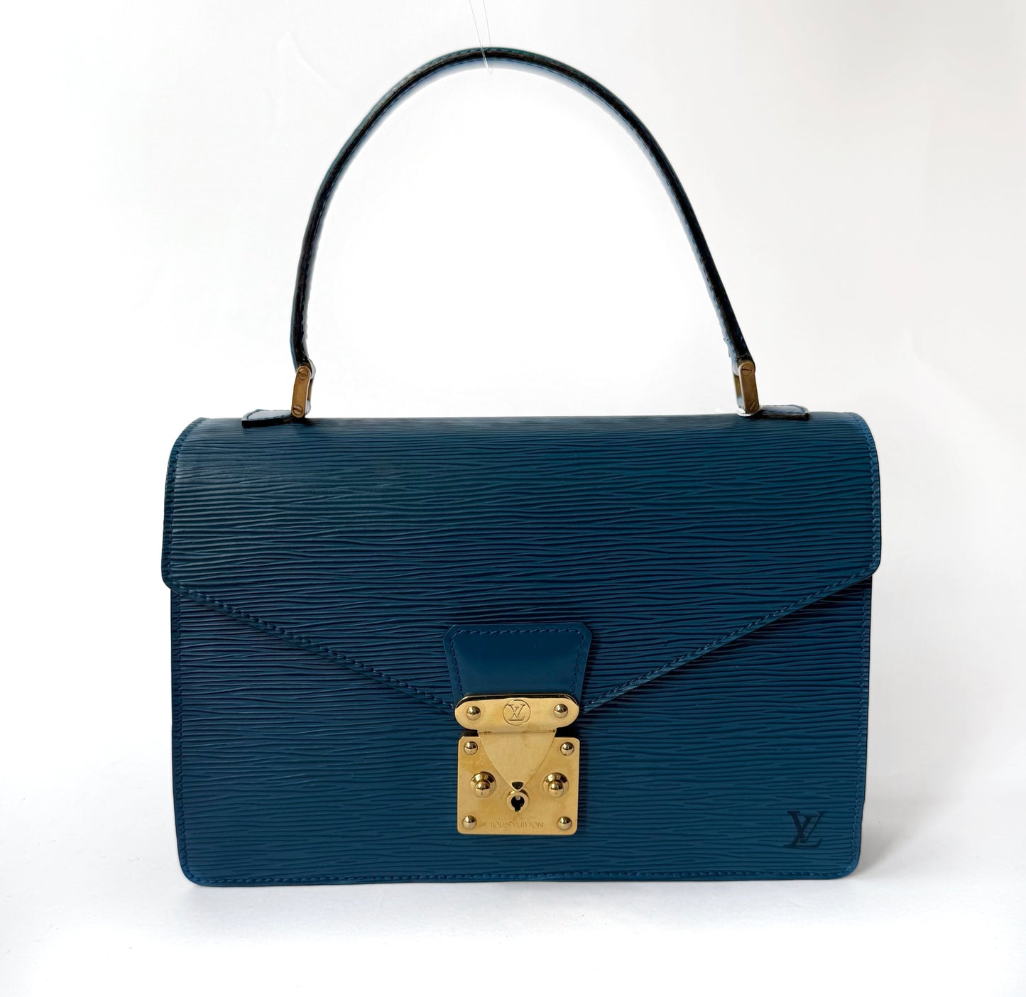 Louis Vuitton Blue Epi Leather Concorde Hand Bag