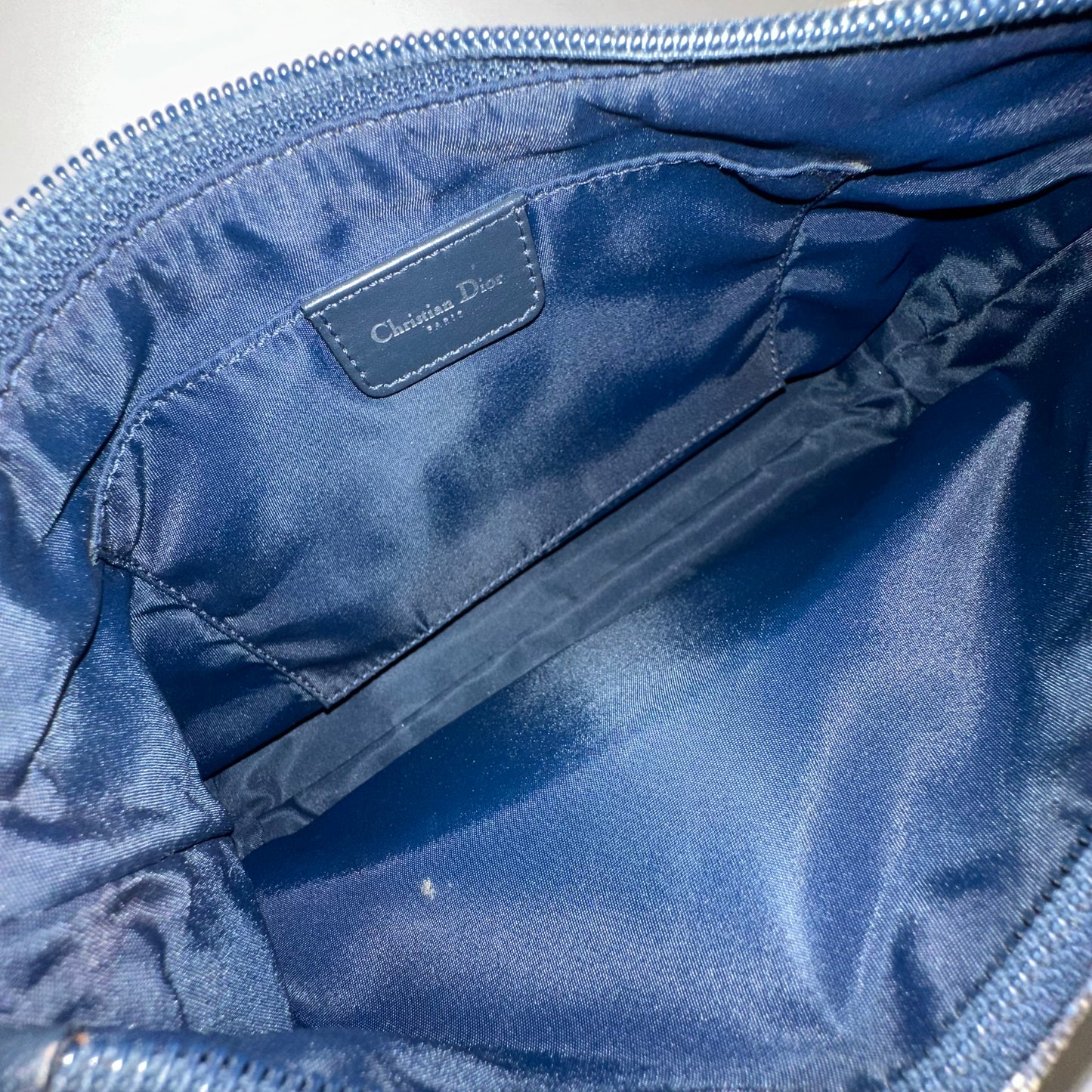 Christian Dior Navy Trotter Shoulder Bag
