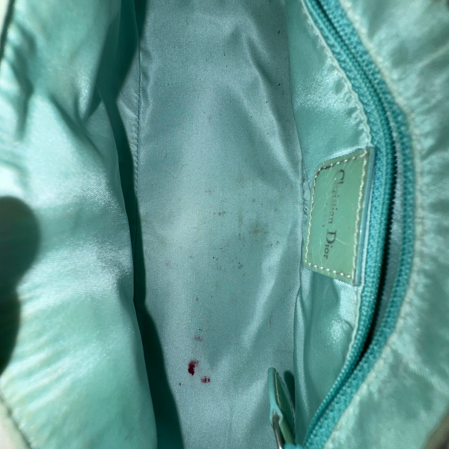 Christian Dior Cadillac Turquoise Shoulder Bag
