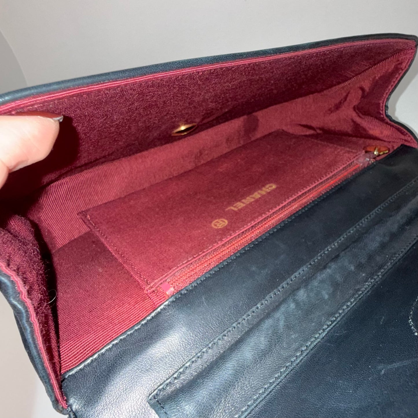 Chanel 1989 Crescent Black Lambskin Flap Bag 24k GPHW