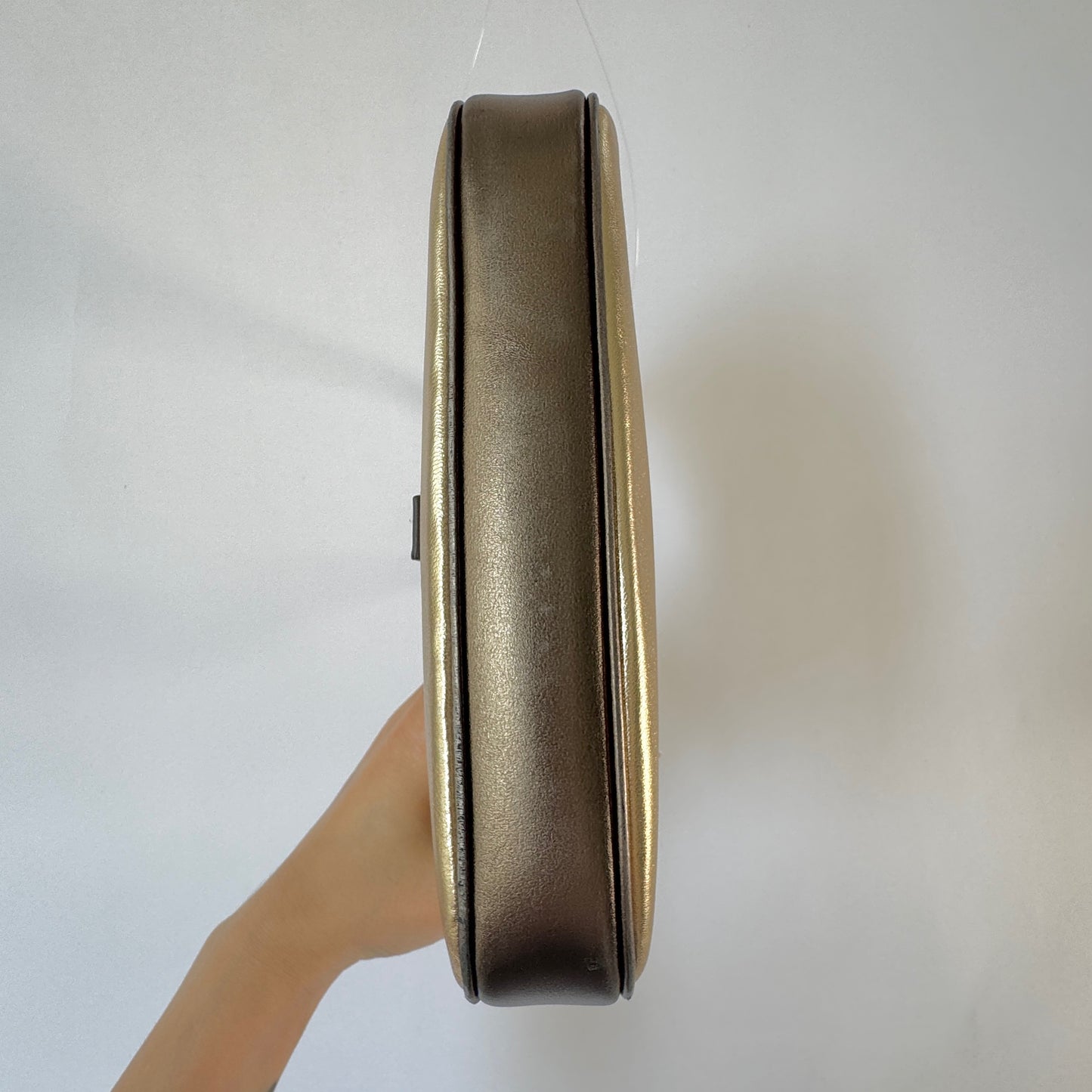 Gucci Gold Lambskin Mini Jackie Piston Lock Bag