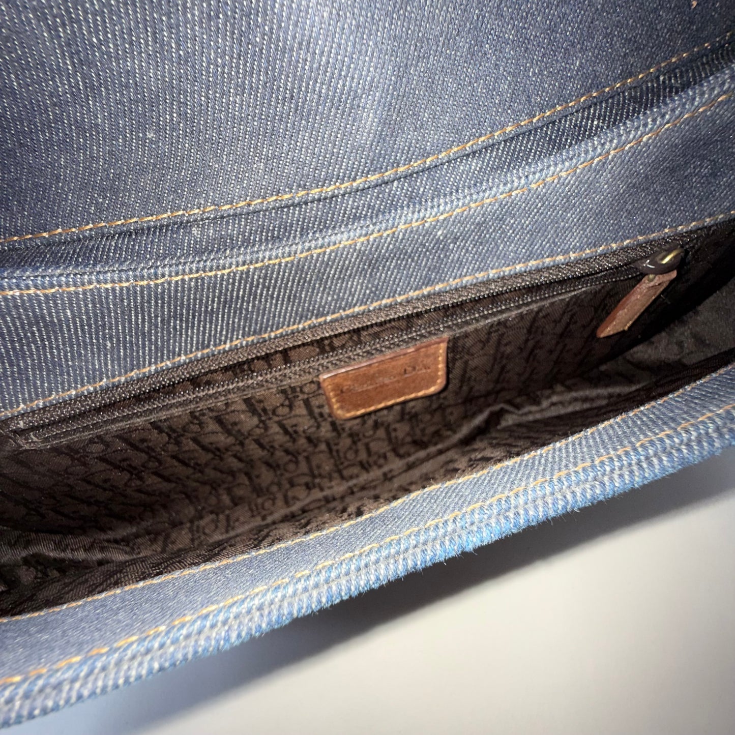 Christian Dior Denim Columbus Shoulder Bag