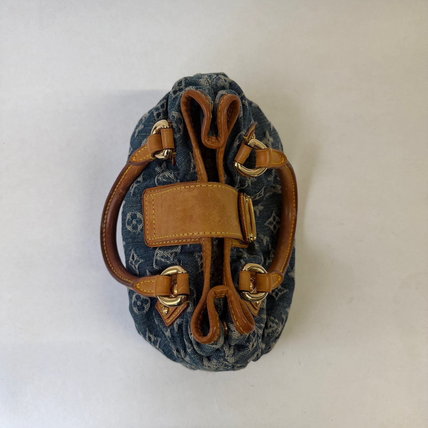 Louis Vuitton Denim Monogram Mini Pleaty Shoulder Bag