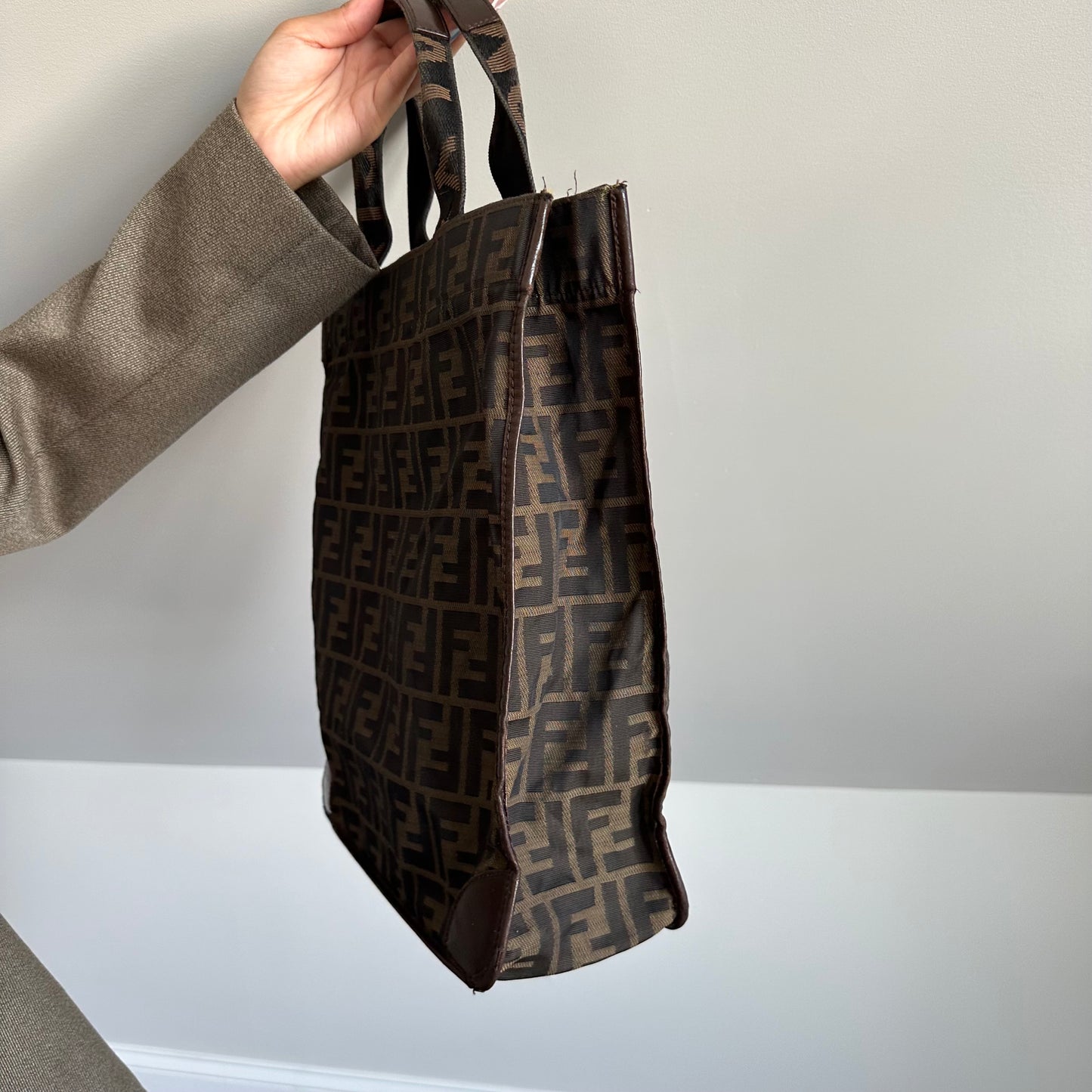 Fendi Zucca Monogram Foldable Tote Bag
