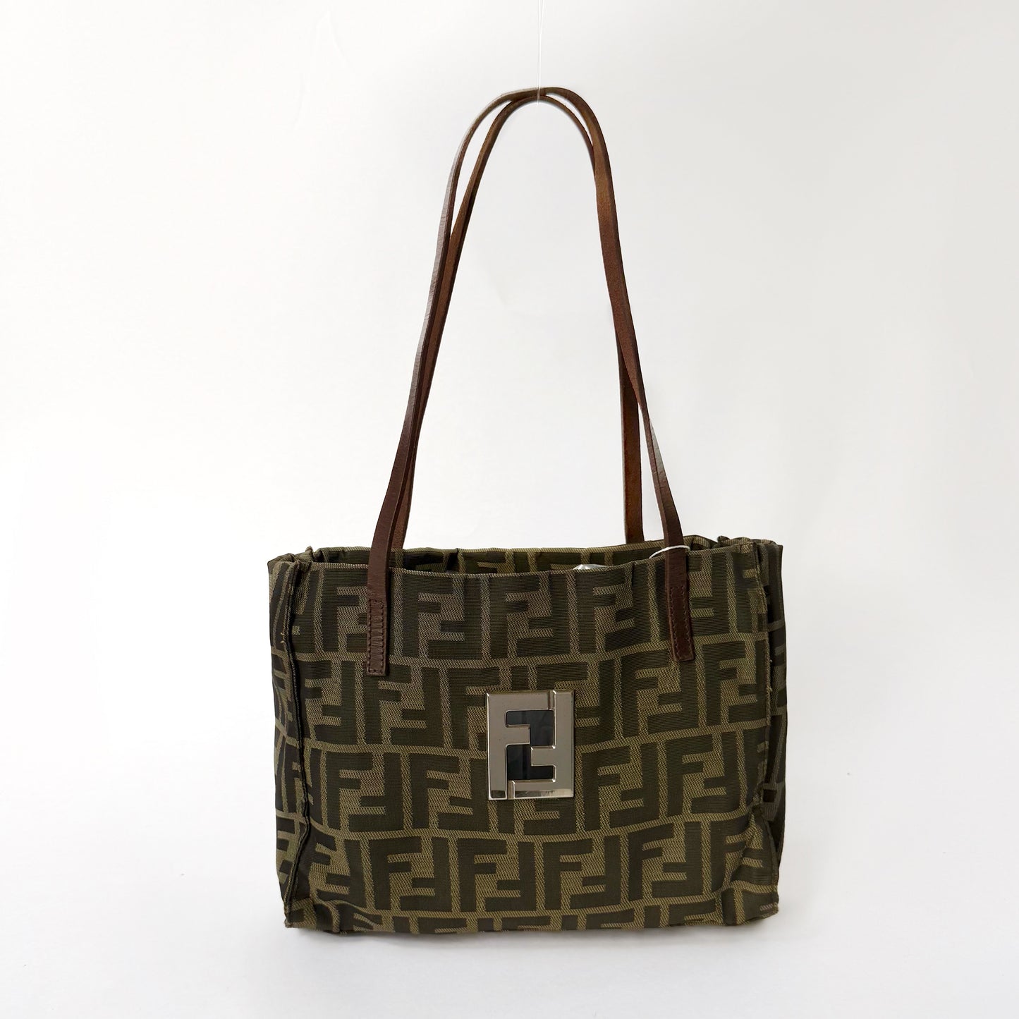 Fendi Brown Zucca Canvas Shoulder Tote