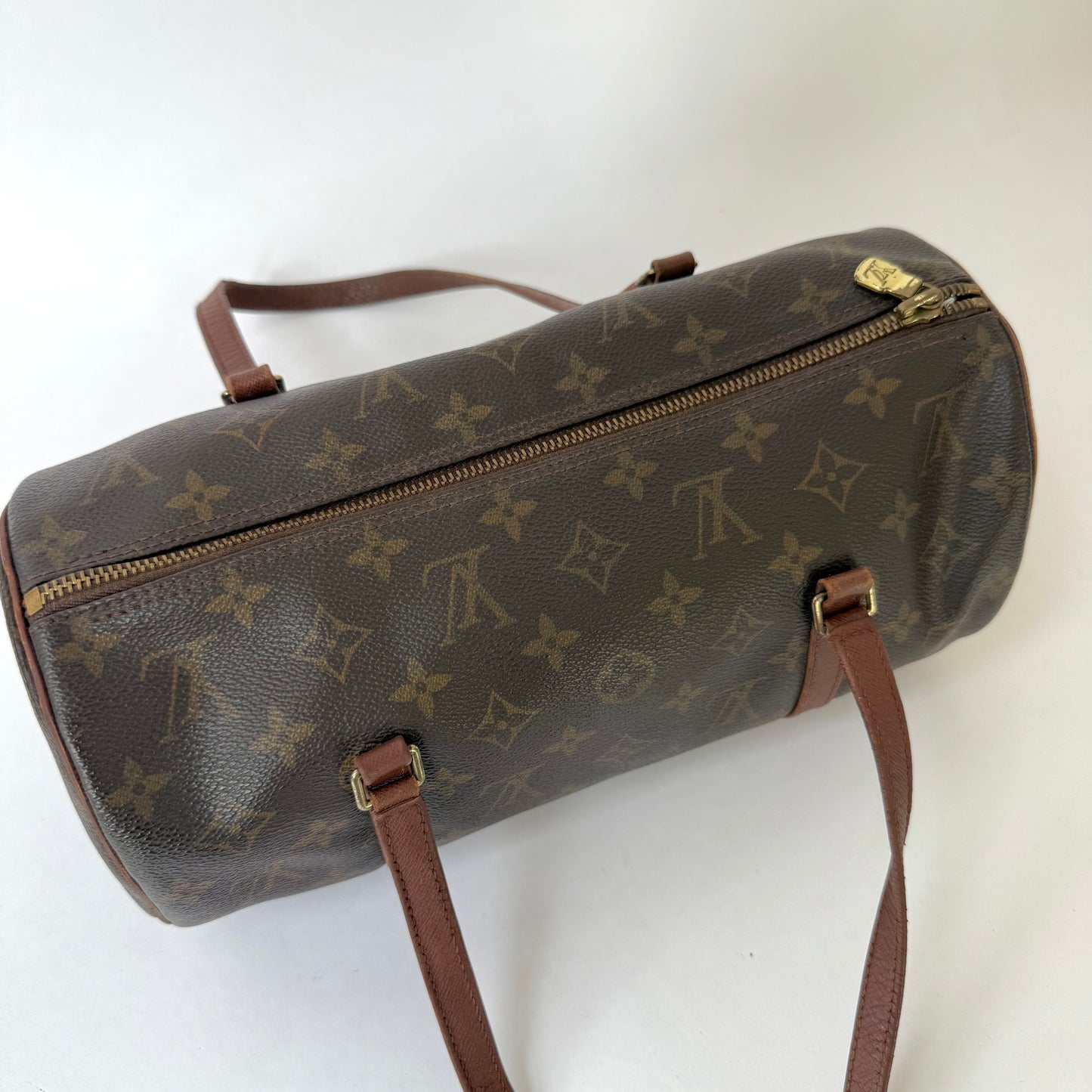Louis Vuitton Brown Monogram Papillon 30 Barrel Bag