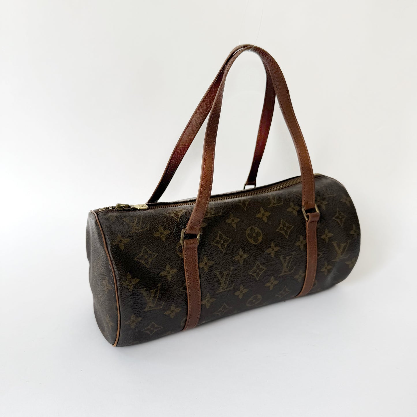 Louis Vuitton Brown Monogram Papillon 30 Barrel Bag