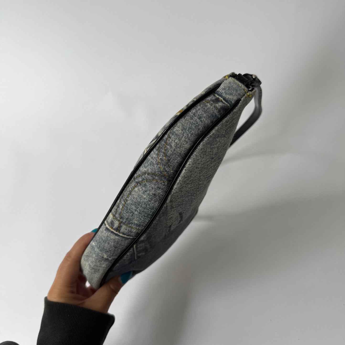 Christian Dior Ltd Edition ‘Miss Dior Speedway’ Denim Mini Saddle Pochette