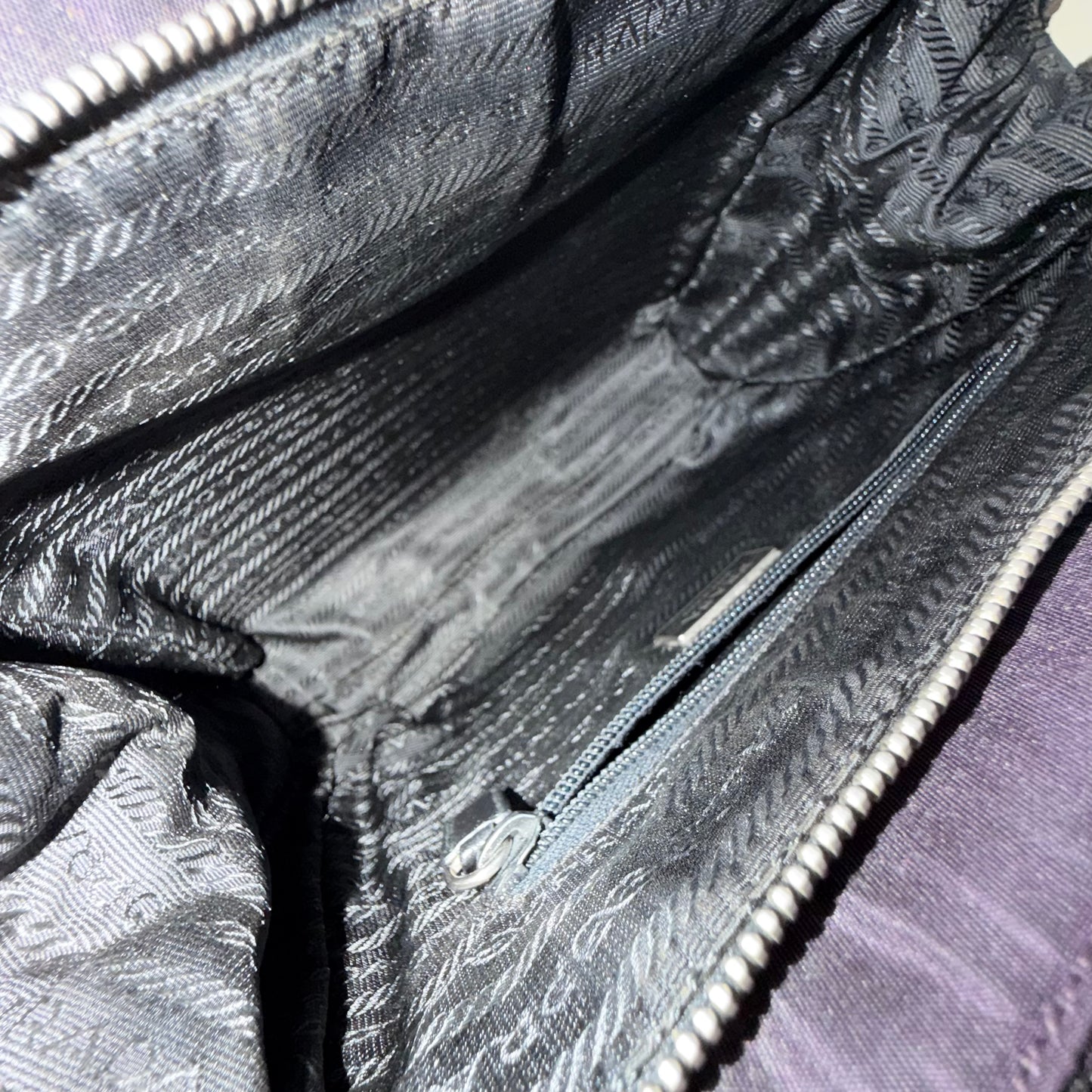 Prada Purple Nylon Shoulder Bag