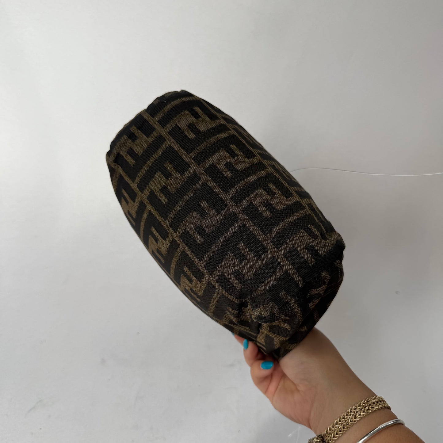 Fendi Brown Zucca Mini Top Handle Bag