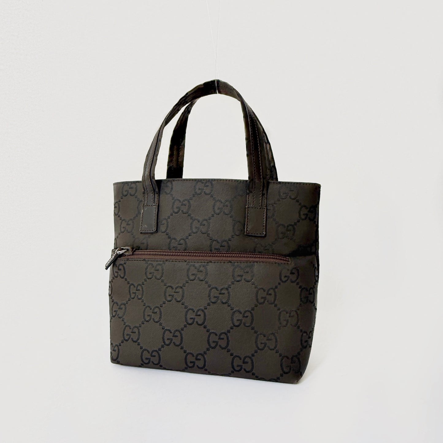 Gucci Brown Coated Canvas Small Shoulder Bag
