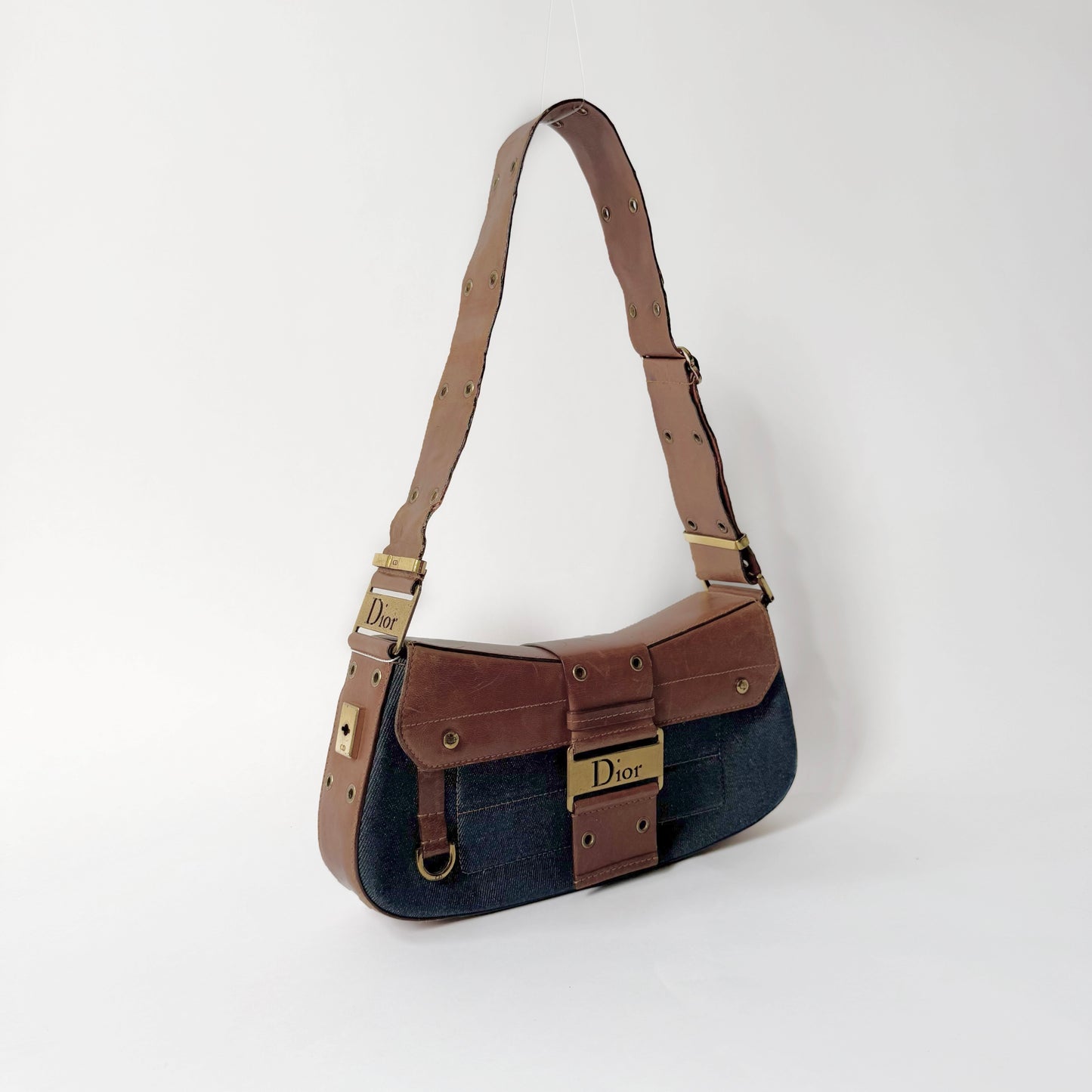 Christian Dior Denim Columbus Shoulder Bag