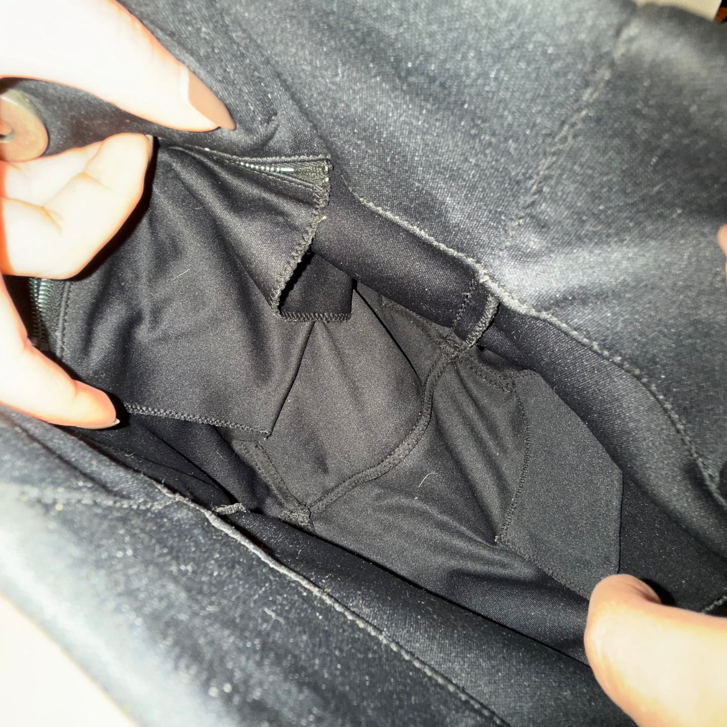 Fendi Black Neoprene Small Bucket Tote Bag