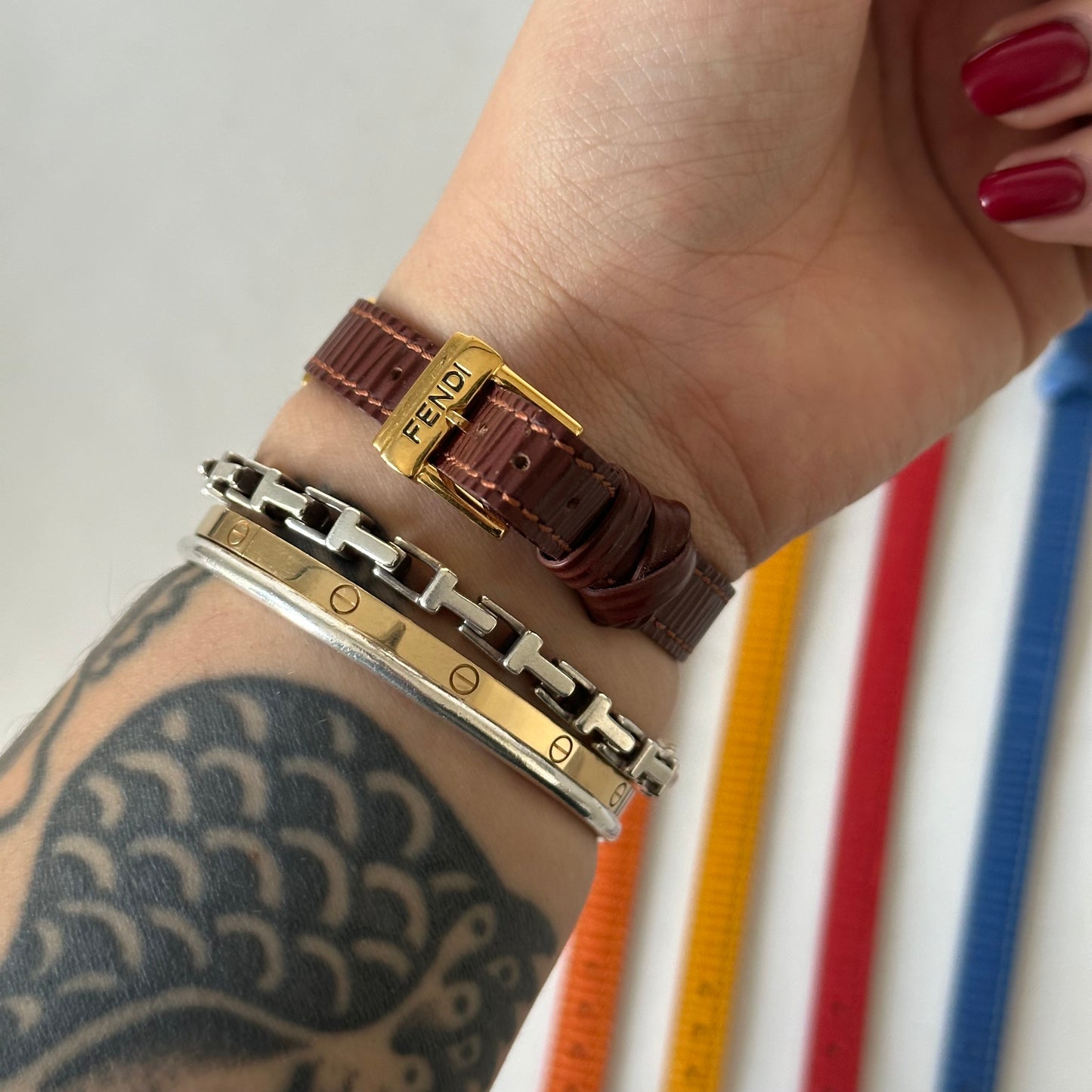 Fendi Mother of Pearl Interchangeable Strap Watch