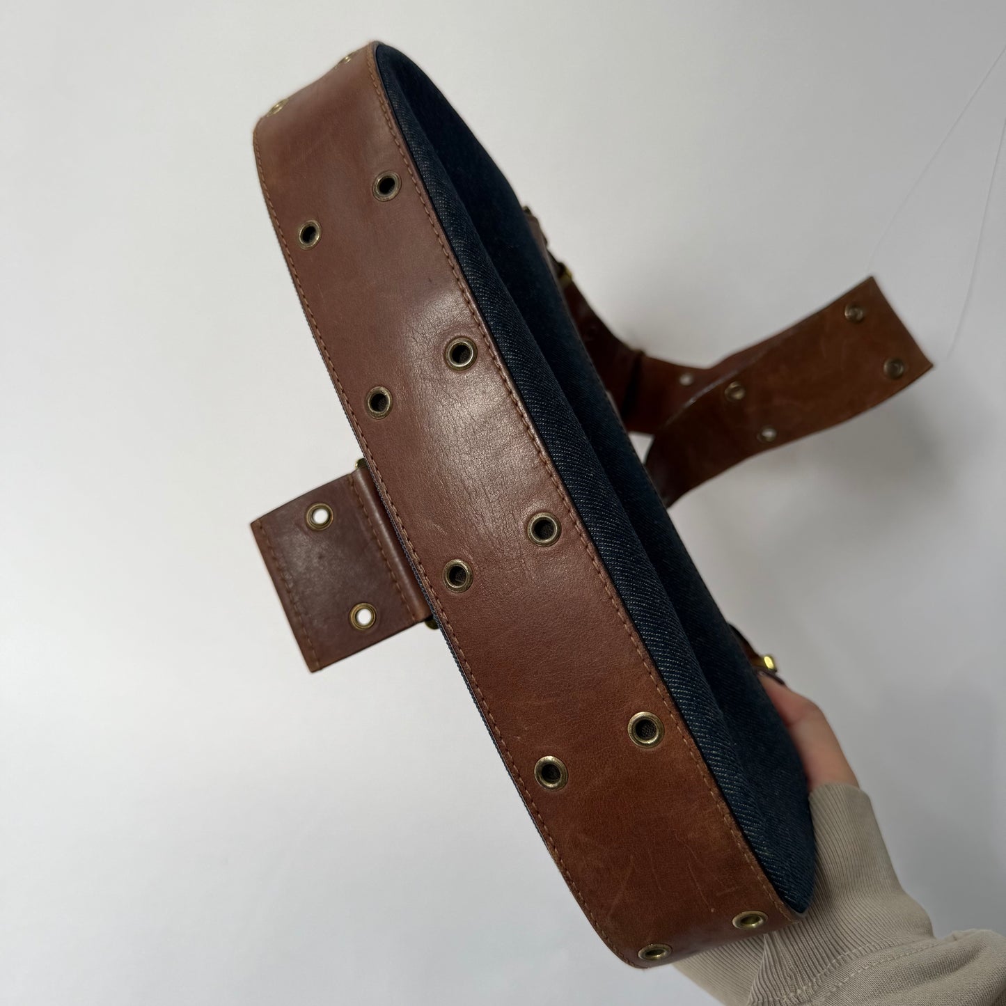Christian Dior Denim Columbus Shoulder Bag