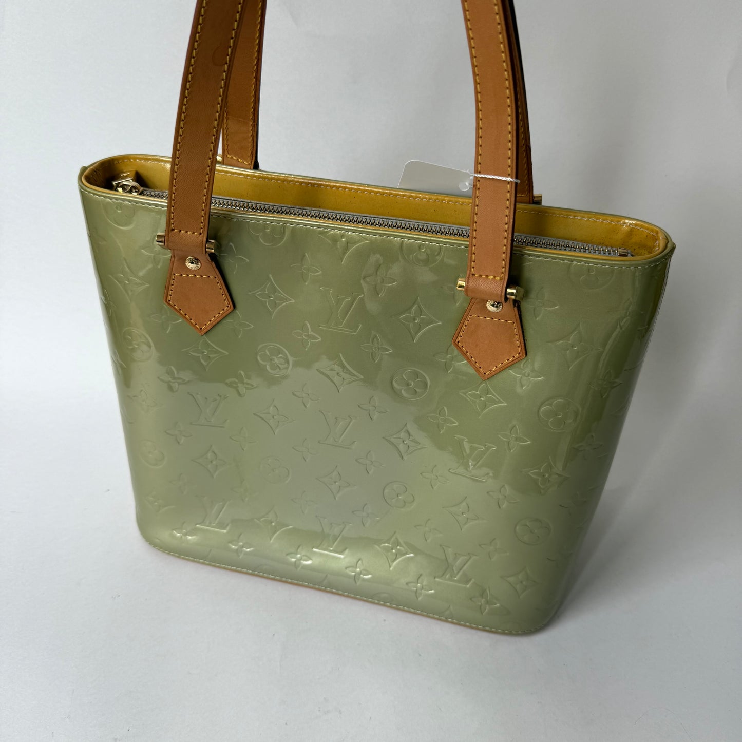 Louis Vuitton Yellow Vernis Monogram Houston Shoulder Bag