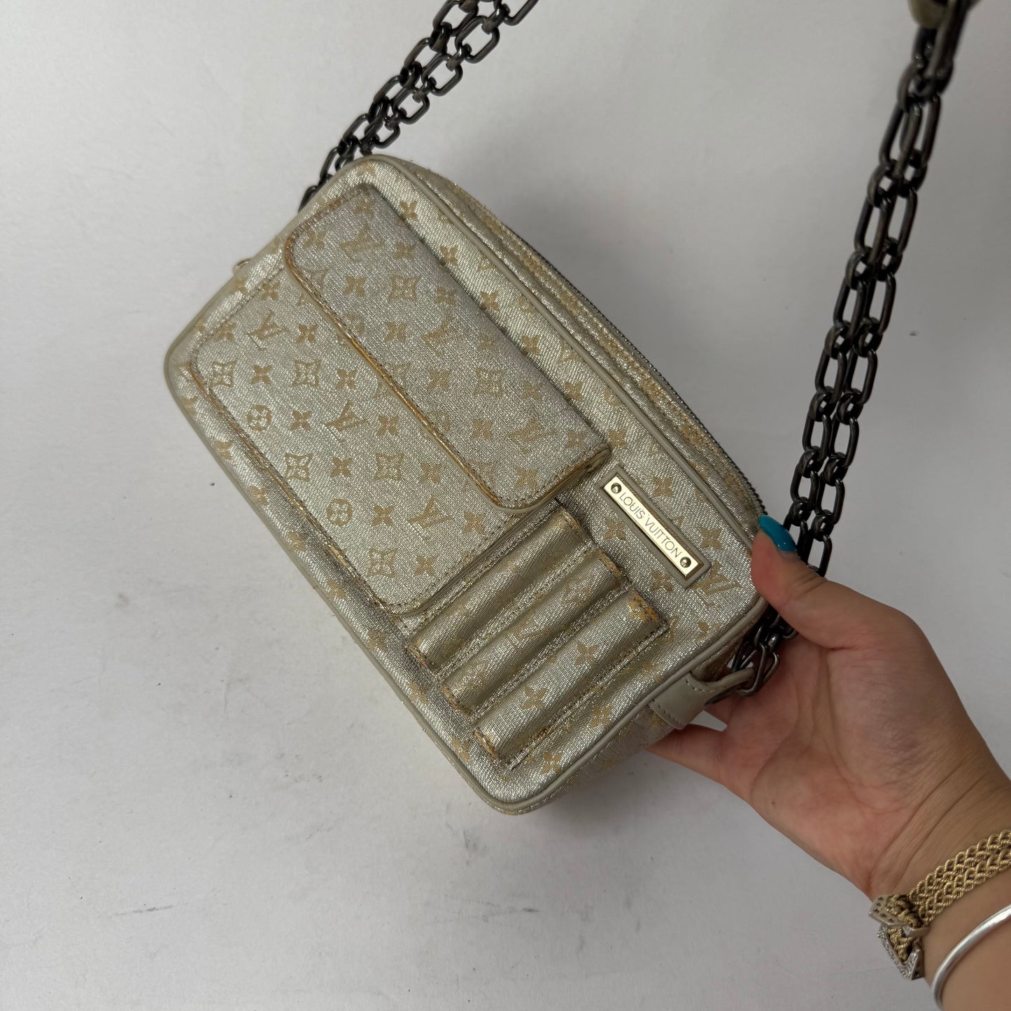Louis Vuitton Silver Monogram McKenna Shoulder Bag