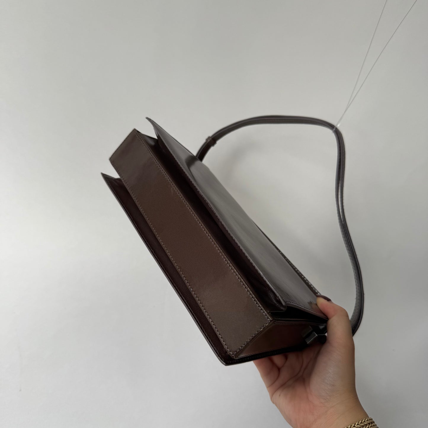 Gucci Brown Leather Pochette Bag