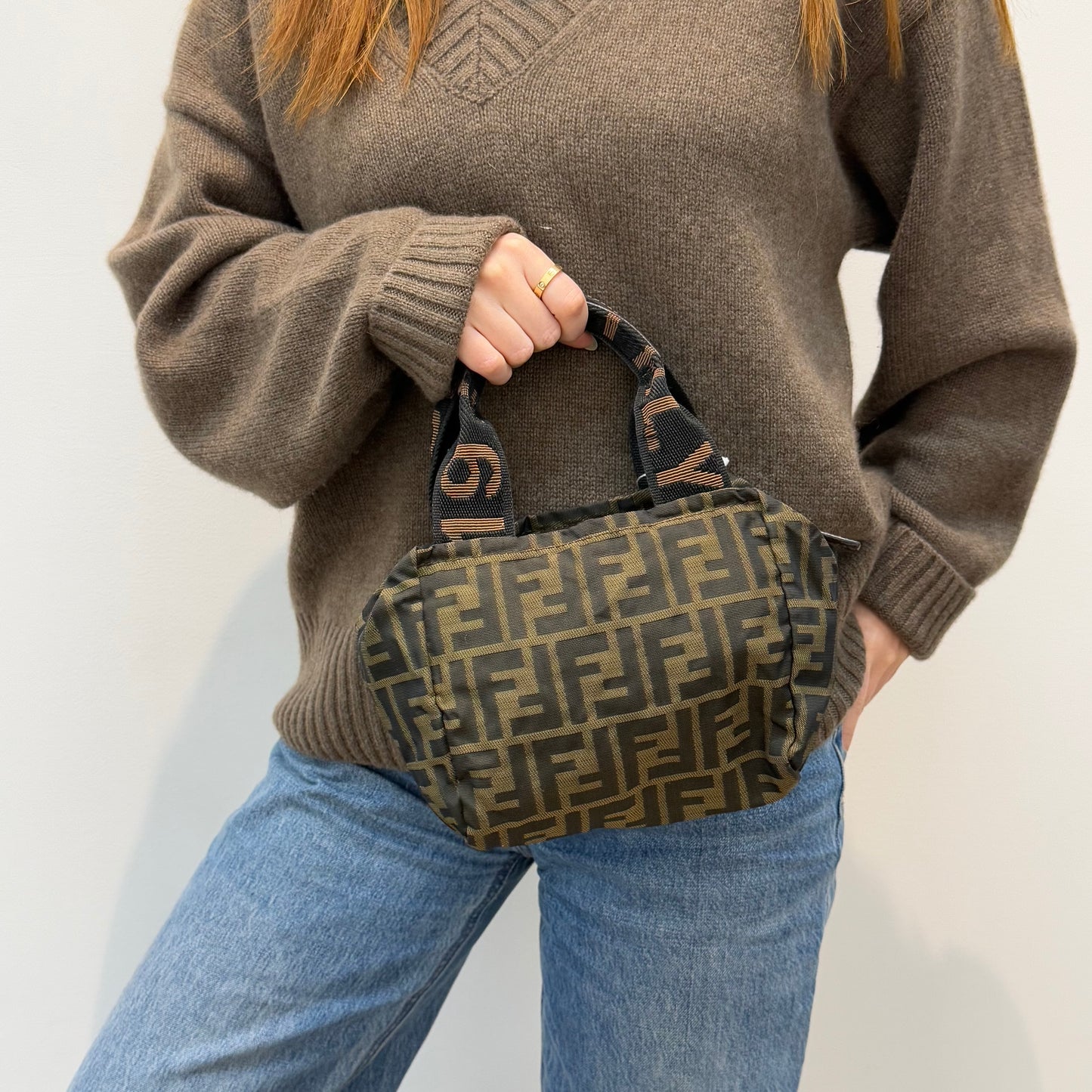 Fendi Zucca Mini Top Handle Tote