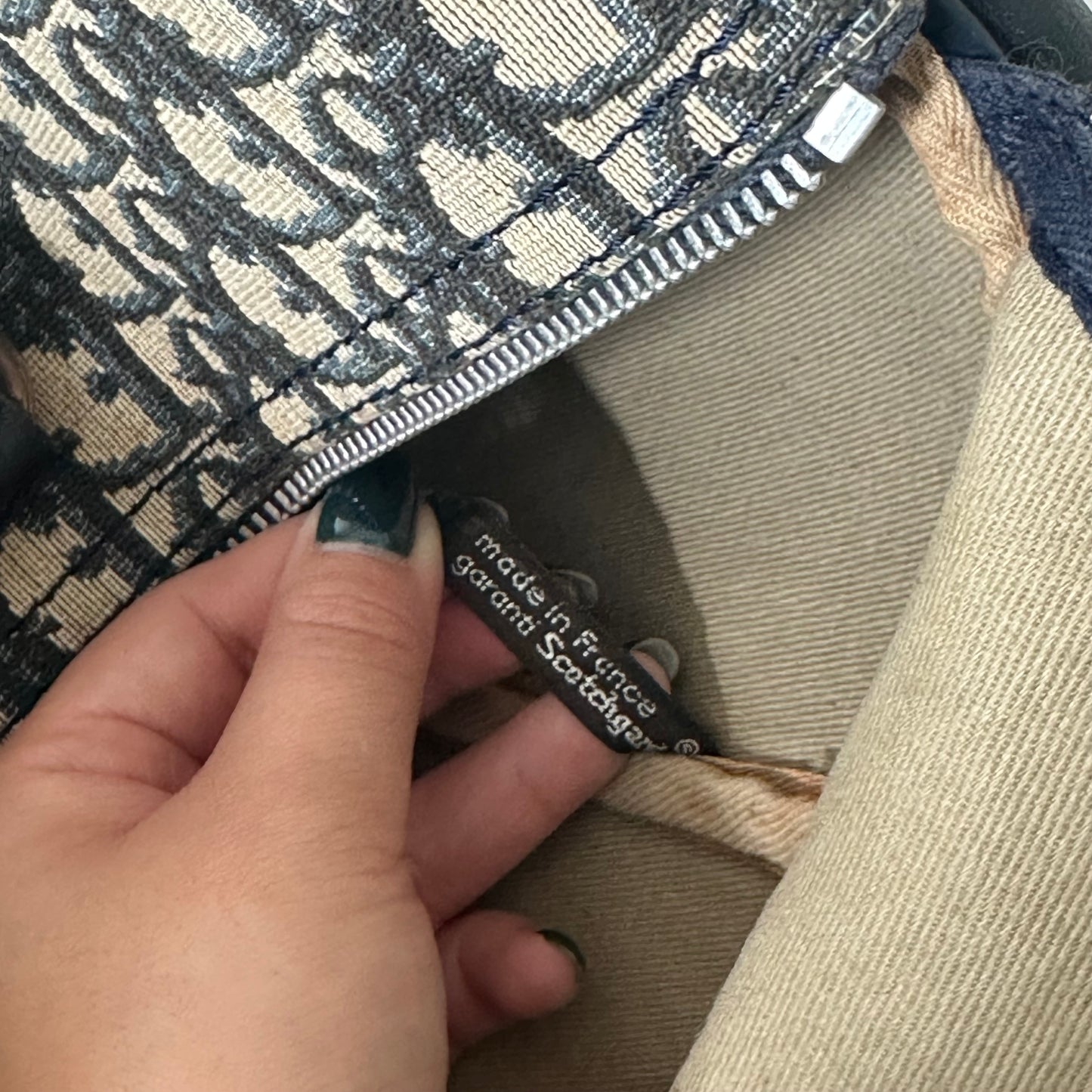 Christian Dior 80’s Navy Black Trotter Large Duffle Bag