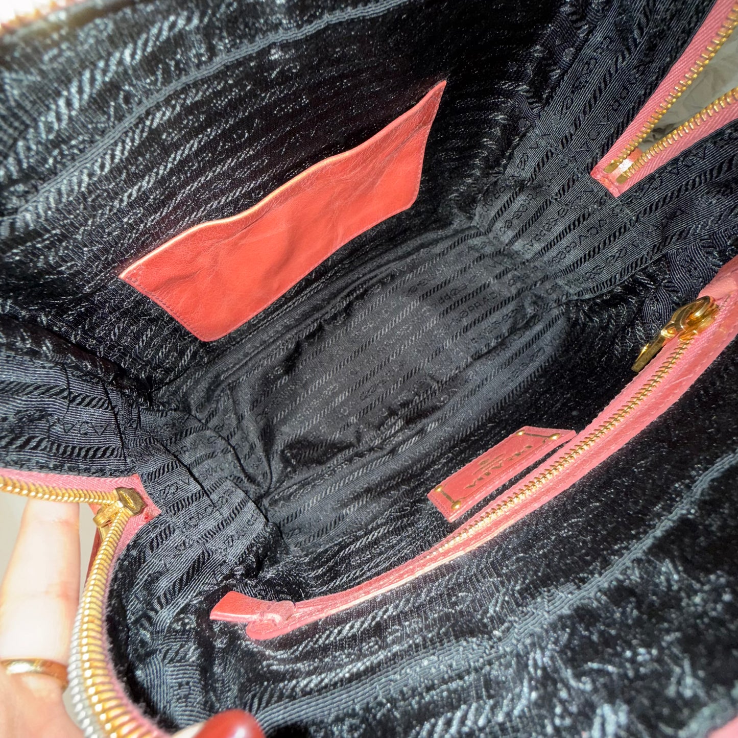 Prada Pink Lambskin 2-Way Tote Bag